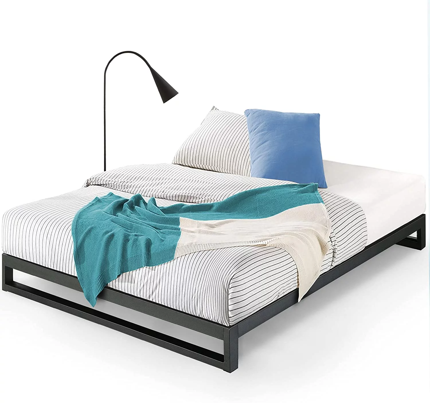 ZINUS Trisha Metal Platforma Bed Frame, Wood Slat Support, No Box Spring Needed, Easy Assembly, Full Full Standard Platform Bed Frame