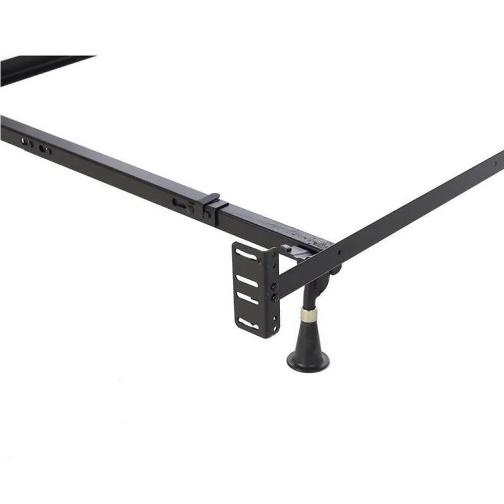 Twin/Full Adjustable Metal Bed Frame with Headboard Footboard Brackets