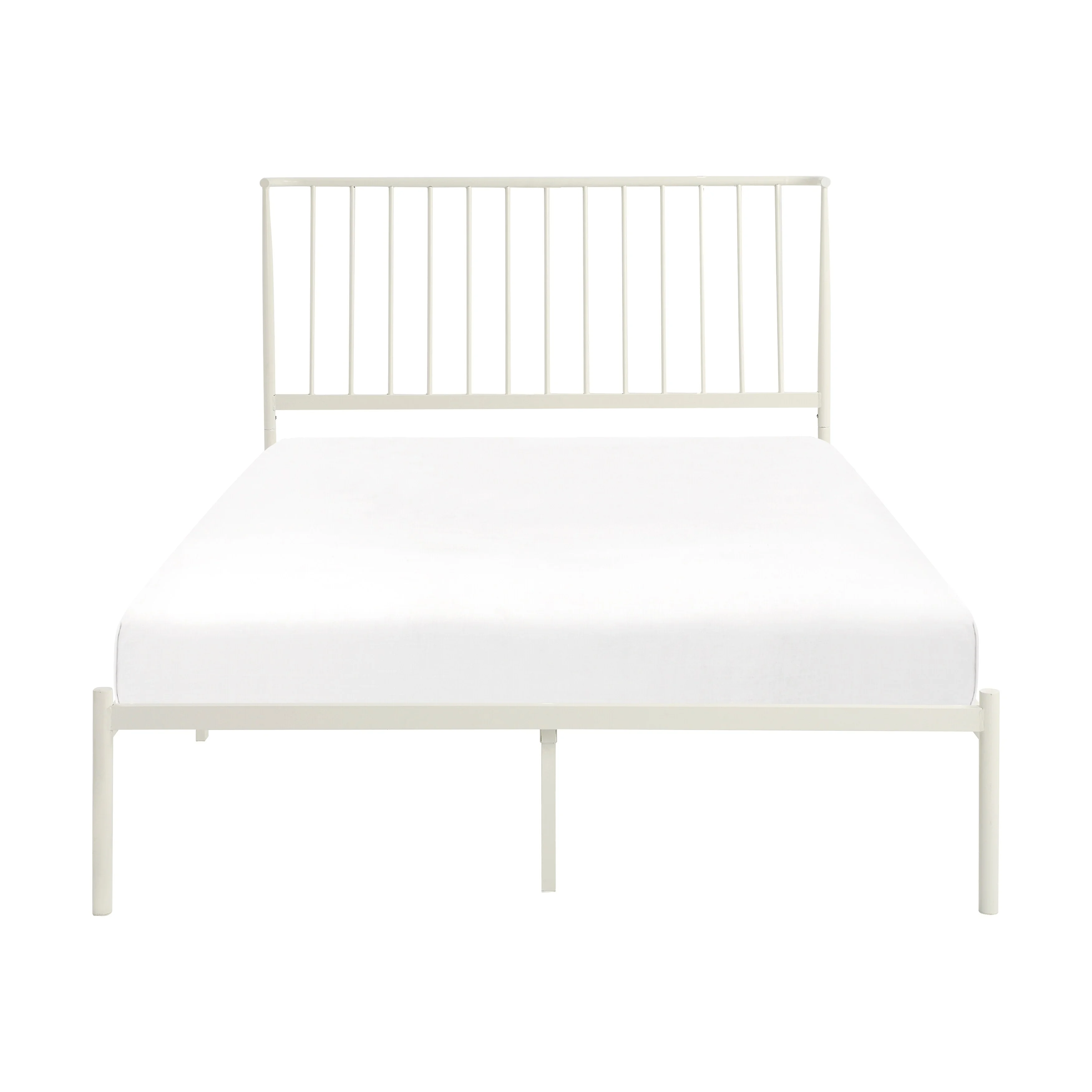Fremont & Park Trento Metal Platform Bed, Full White