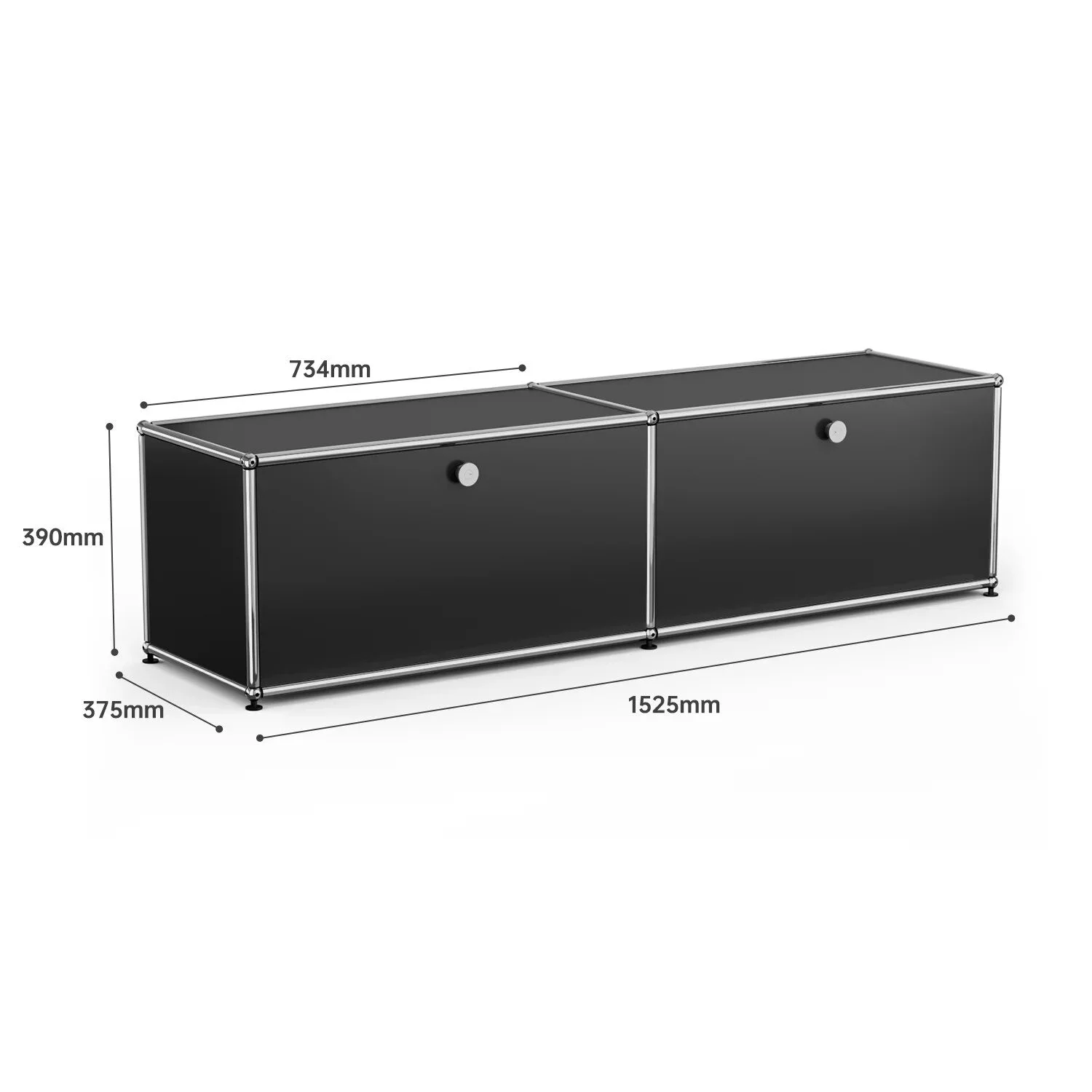 Storage Cabinet Nightstand Modular 2/3/6 Haller Bed Side Table Holder Stainless Steel Metal Board for Living Room Shelf Bookcase