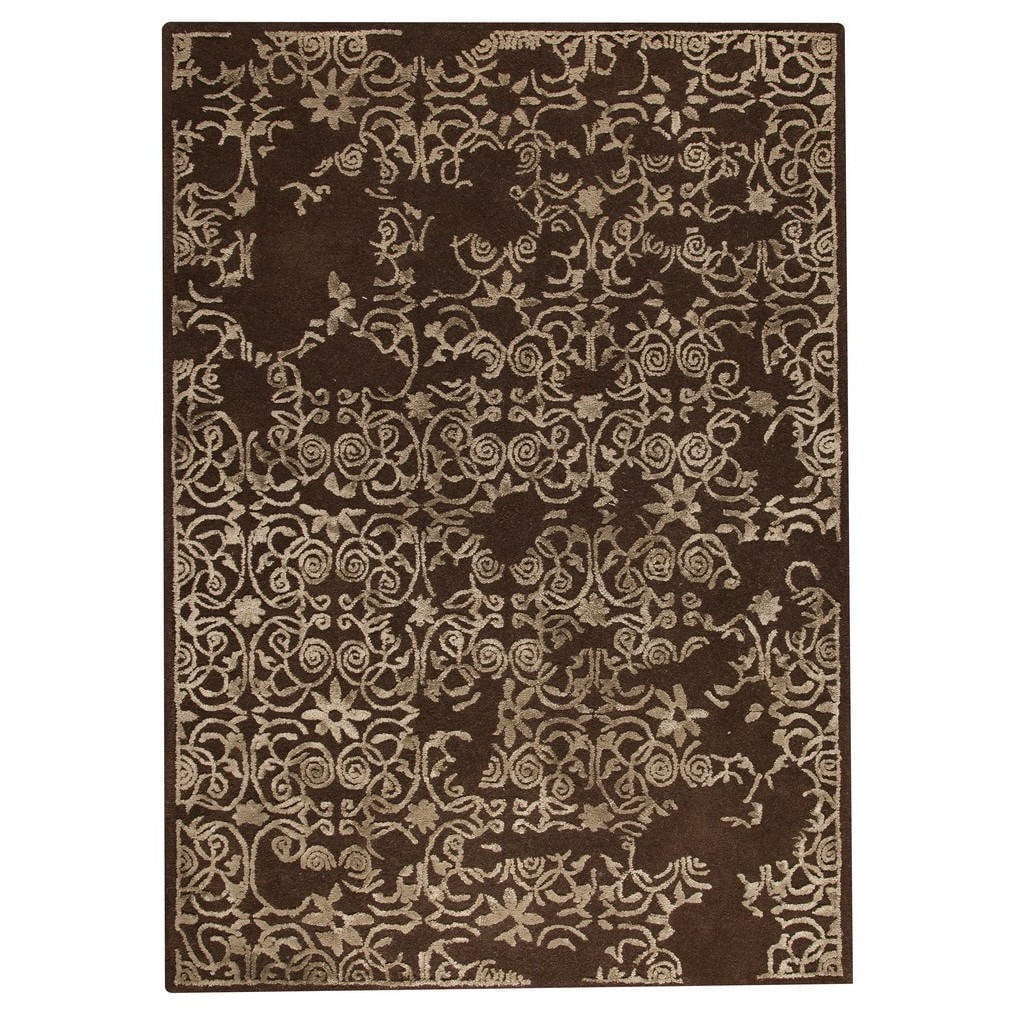 MA Trading Handmade Indo Illusion Rug (India) Brown 5'6