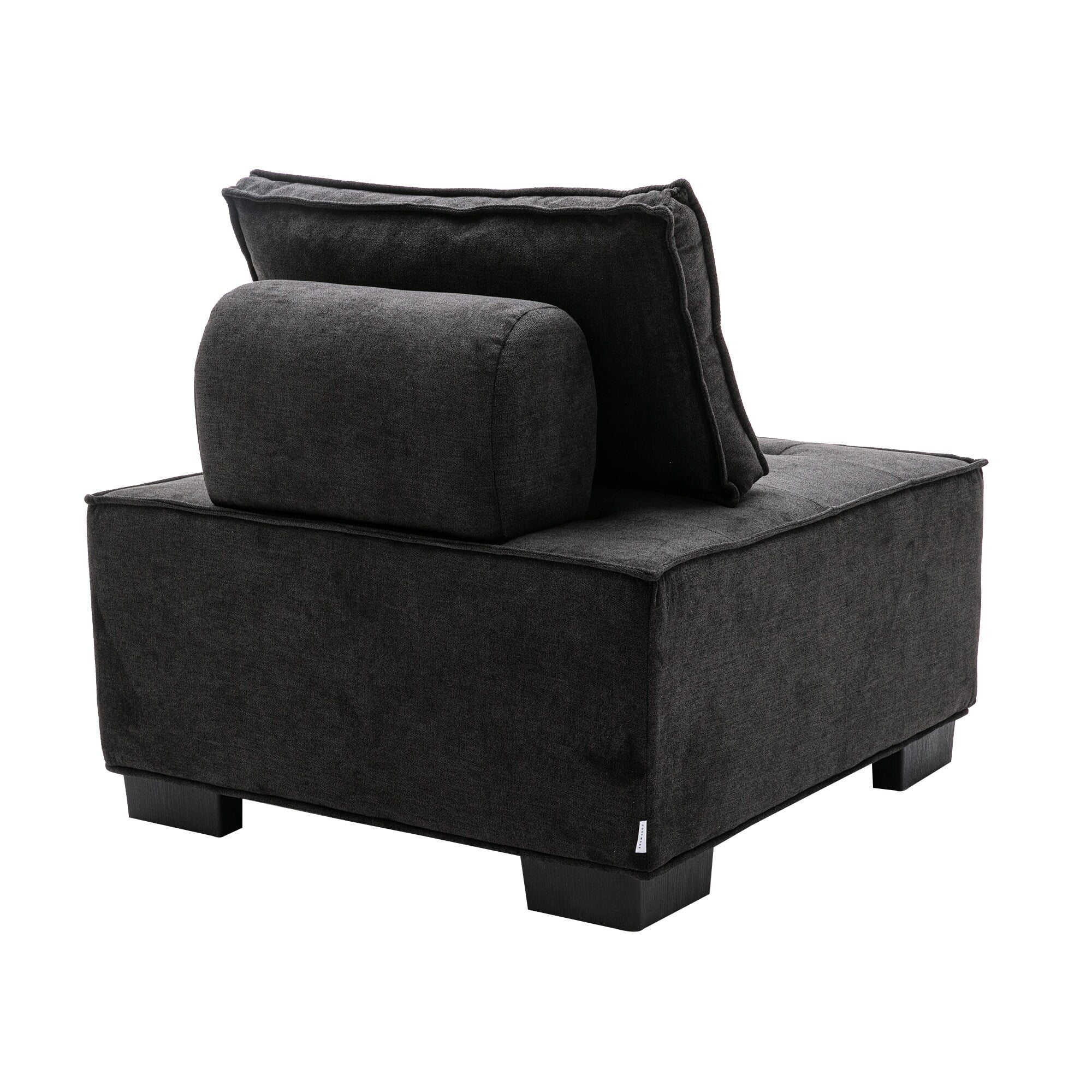 Stylish Ottoman Lazy Chair for Maximum Comfort and Style Black