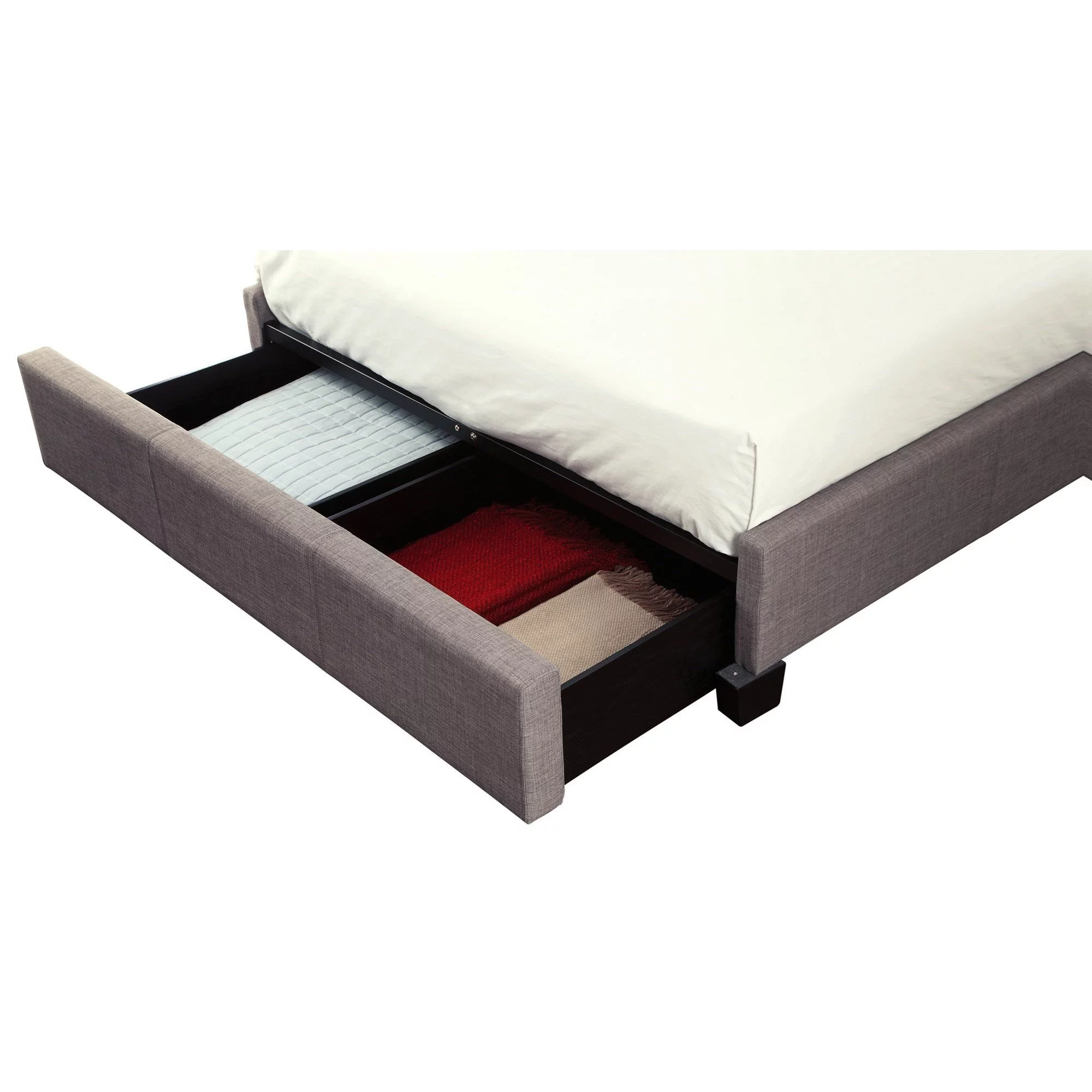 Modus Geneva E King Madeleine Storage Bed in Dolphin