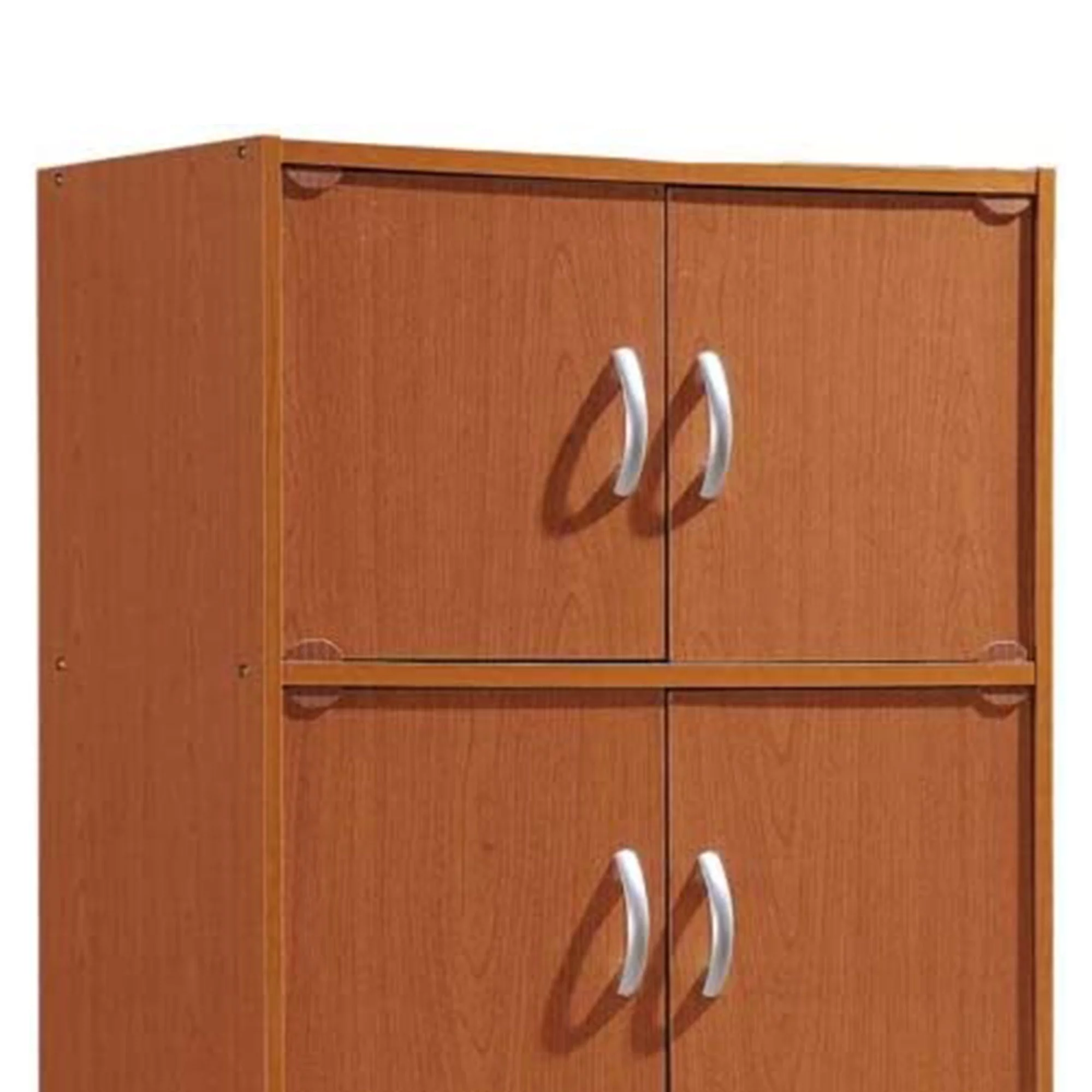 Hodedah HID 44 8 Door Enclosed Storage Cabinet for Home and Office, Cherry