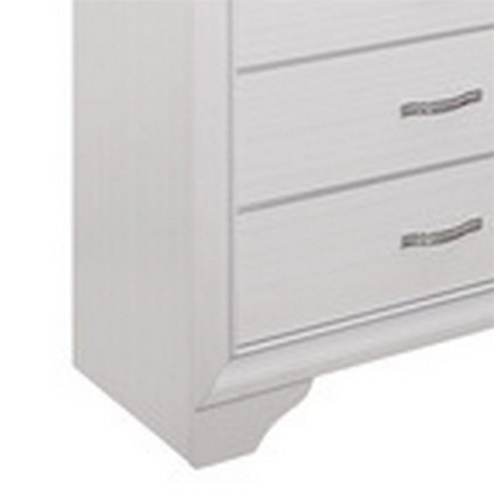 BenJara Adia 59 Inch Wide 6 Drawer Dresser, Metal Handles, Wood Grain, Rustic Gray
