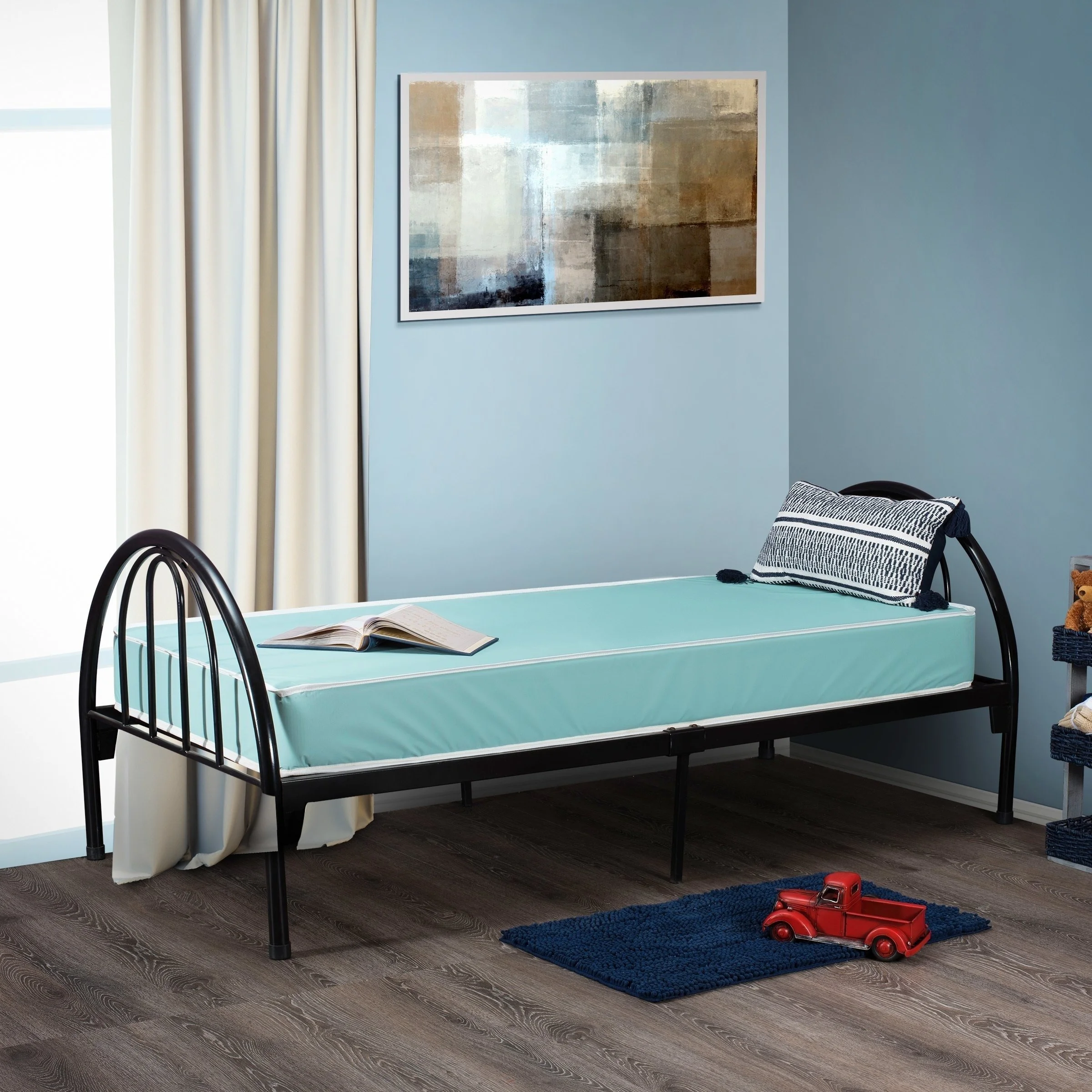 Fortnight Bedding 5 inch Foam Mattress Cot Size 30x74 inch with Water Resistant Vinyl Cover for Indoor/Outdoor Use - CertiPUR-US Certified Foam