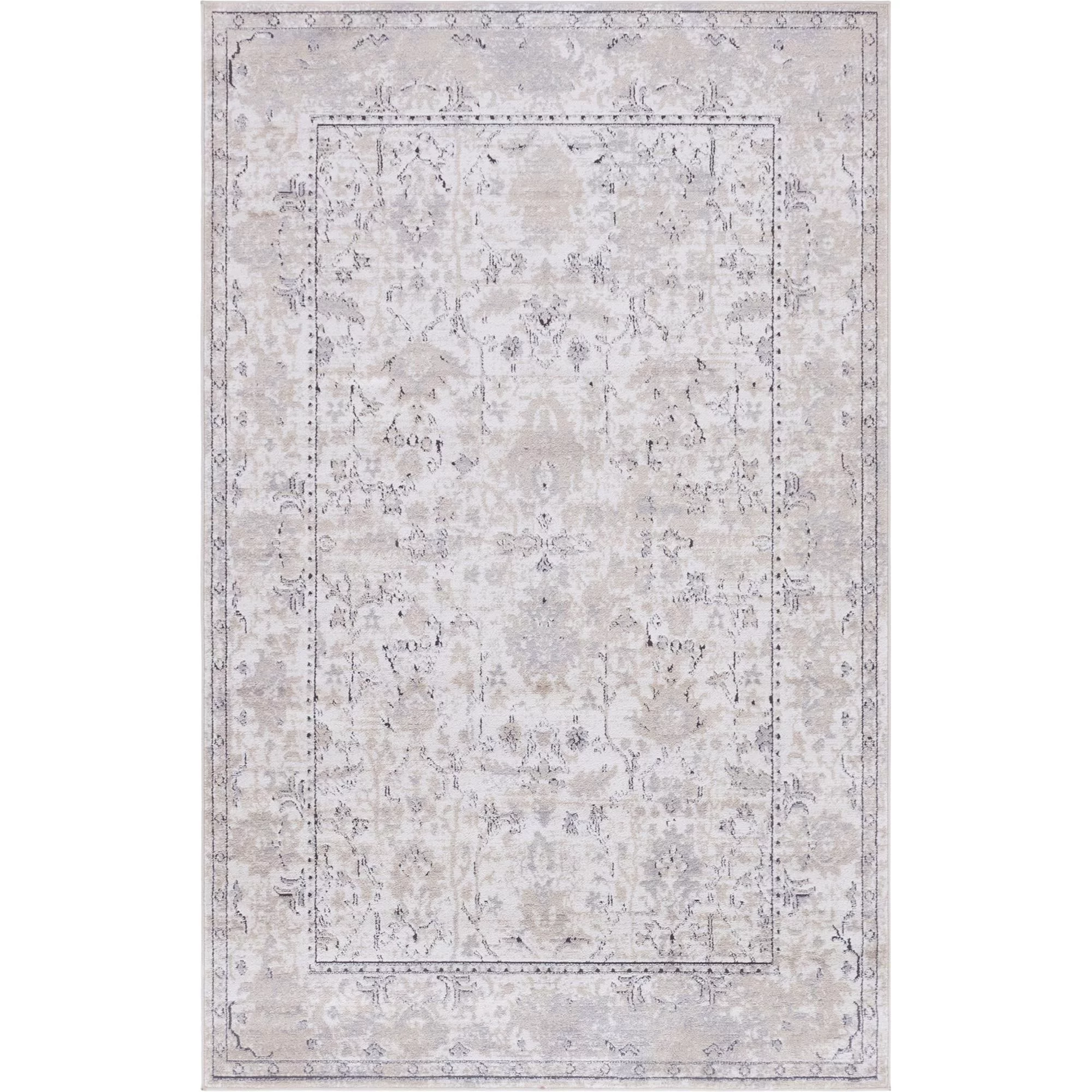 Unique Loom Central Portland Rug Ivory/Gray 10' x 14' 1