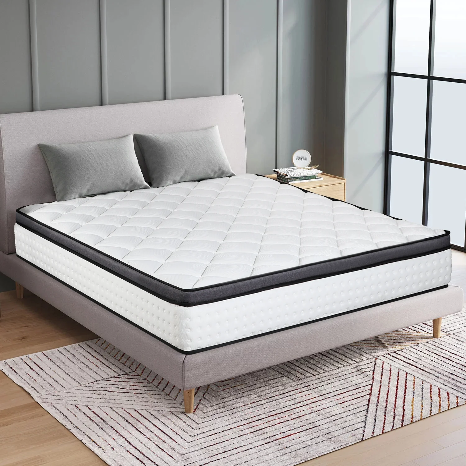 12 inch Queen Mattress in a Box, Gel Memory Foam and Pocket Spring Hybrid Mattress