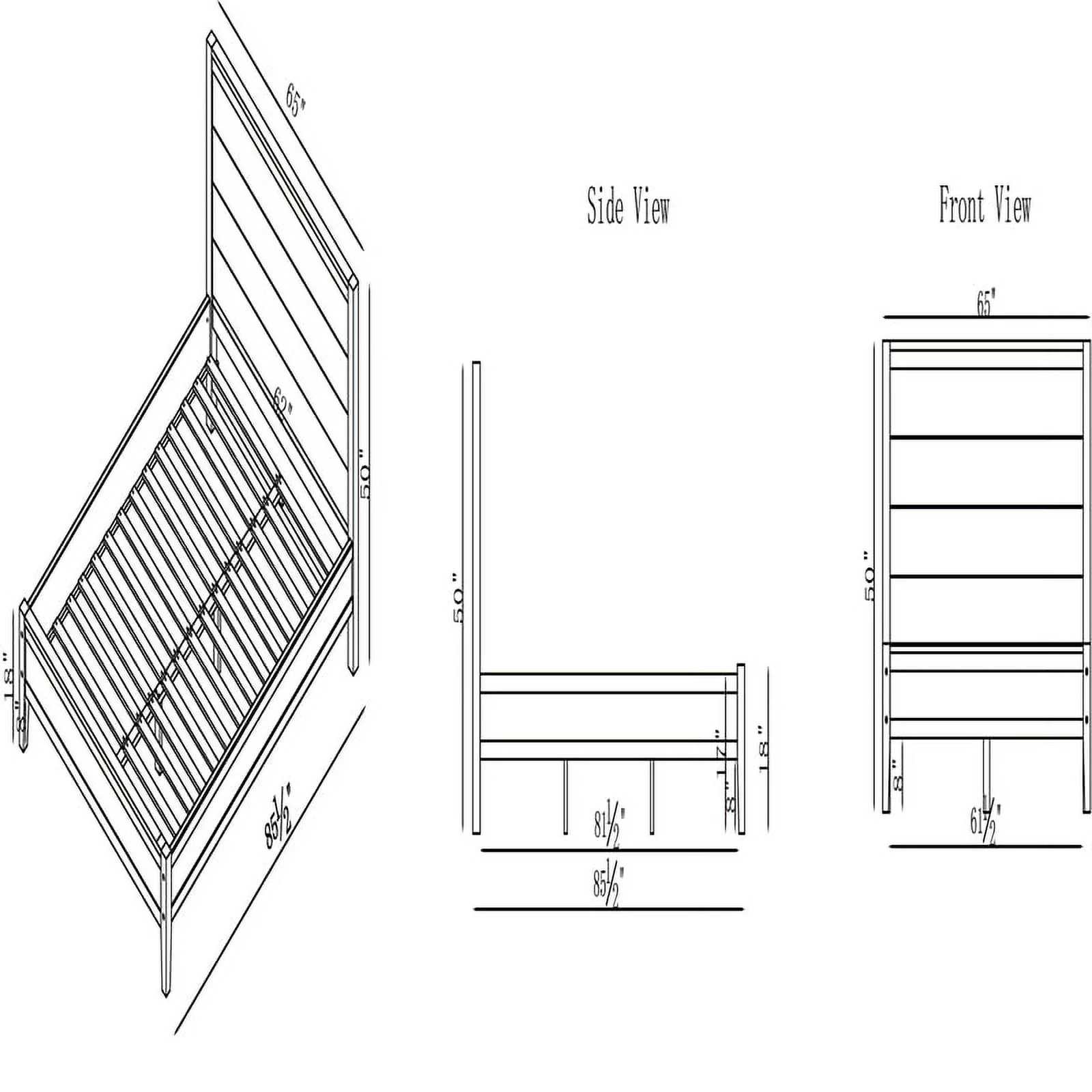 Arden Panel Wood Queen Bed/Driftwood Gray