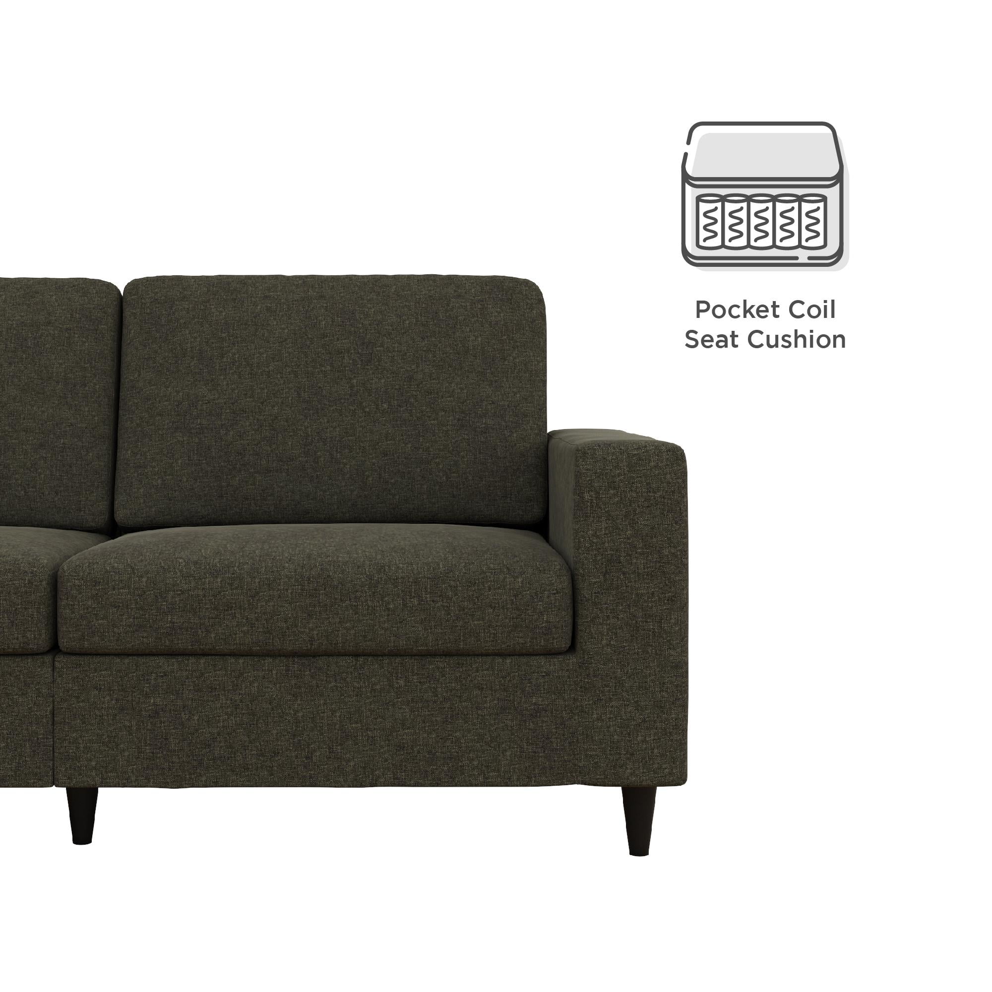 DHP Cooper 3 Seater Sofa, Gray Linen