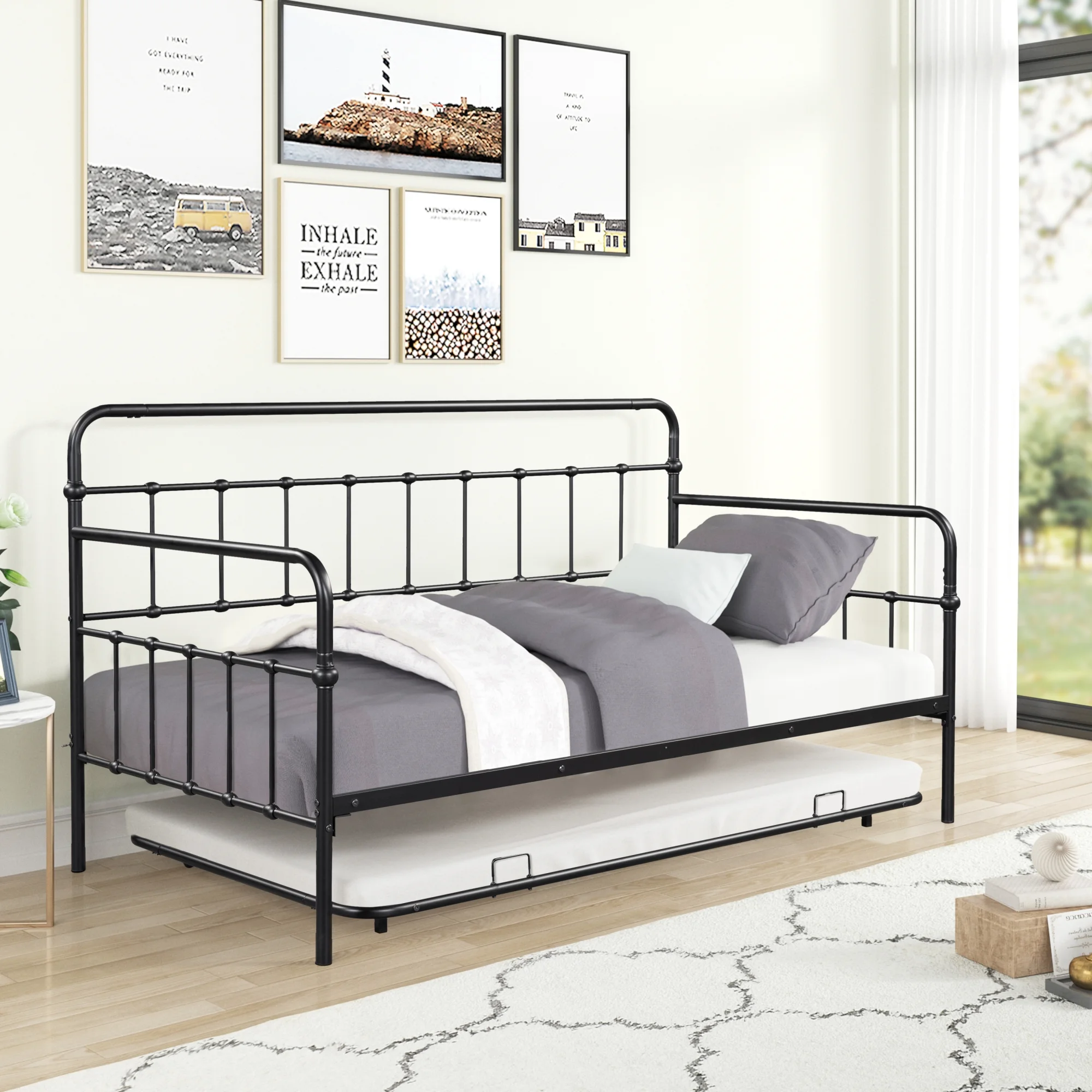 Metal Daybed with Trundle for Stylish and Functional Sleeping Solutions