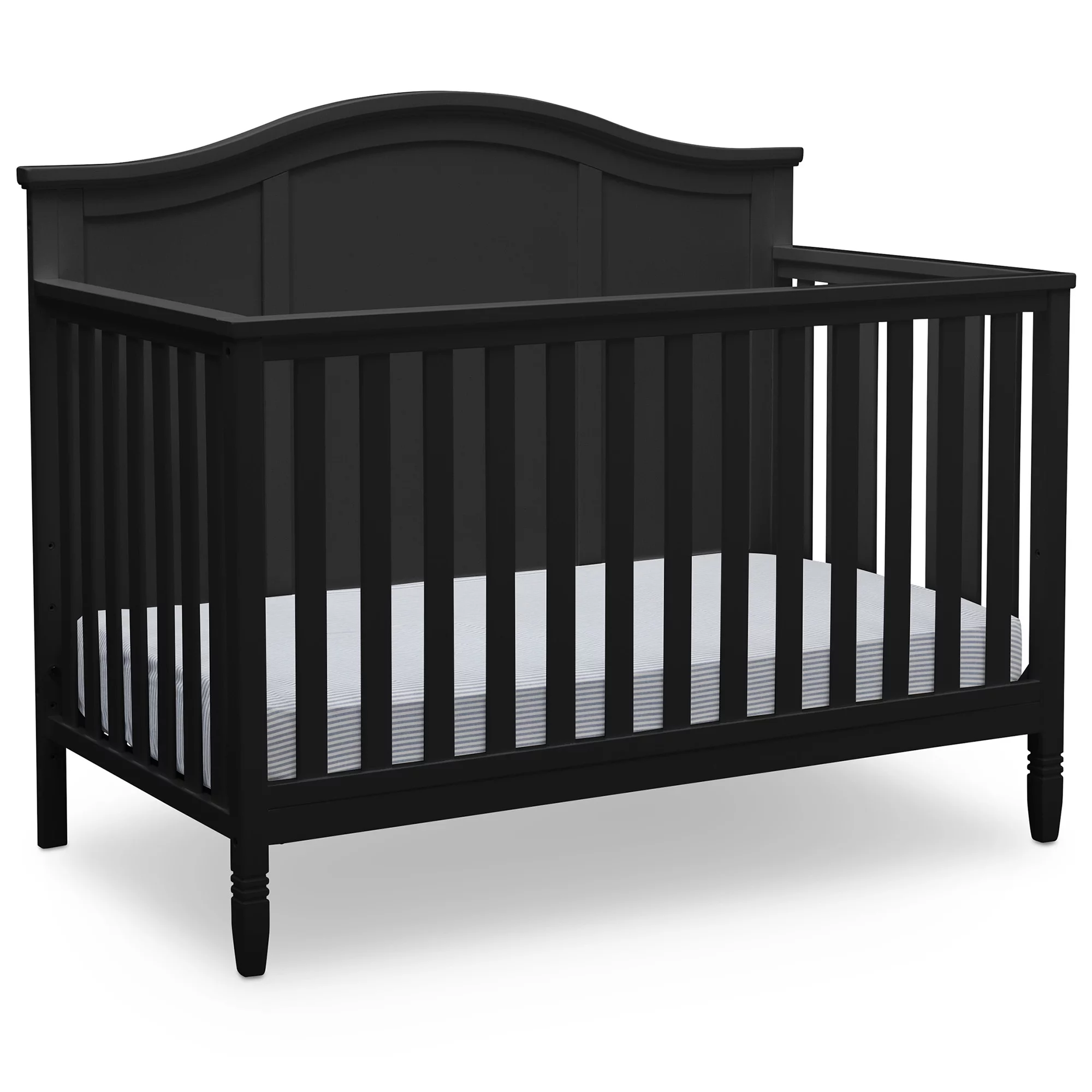 Delta Children Madrid 5-in-1 Convertible Baby Crib, Black