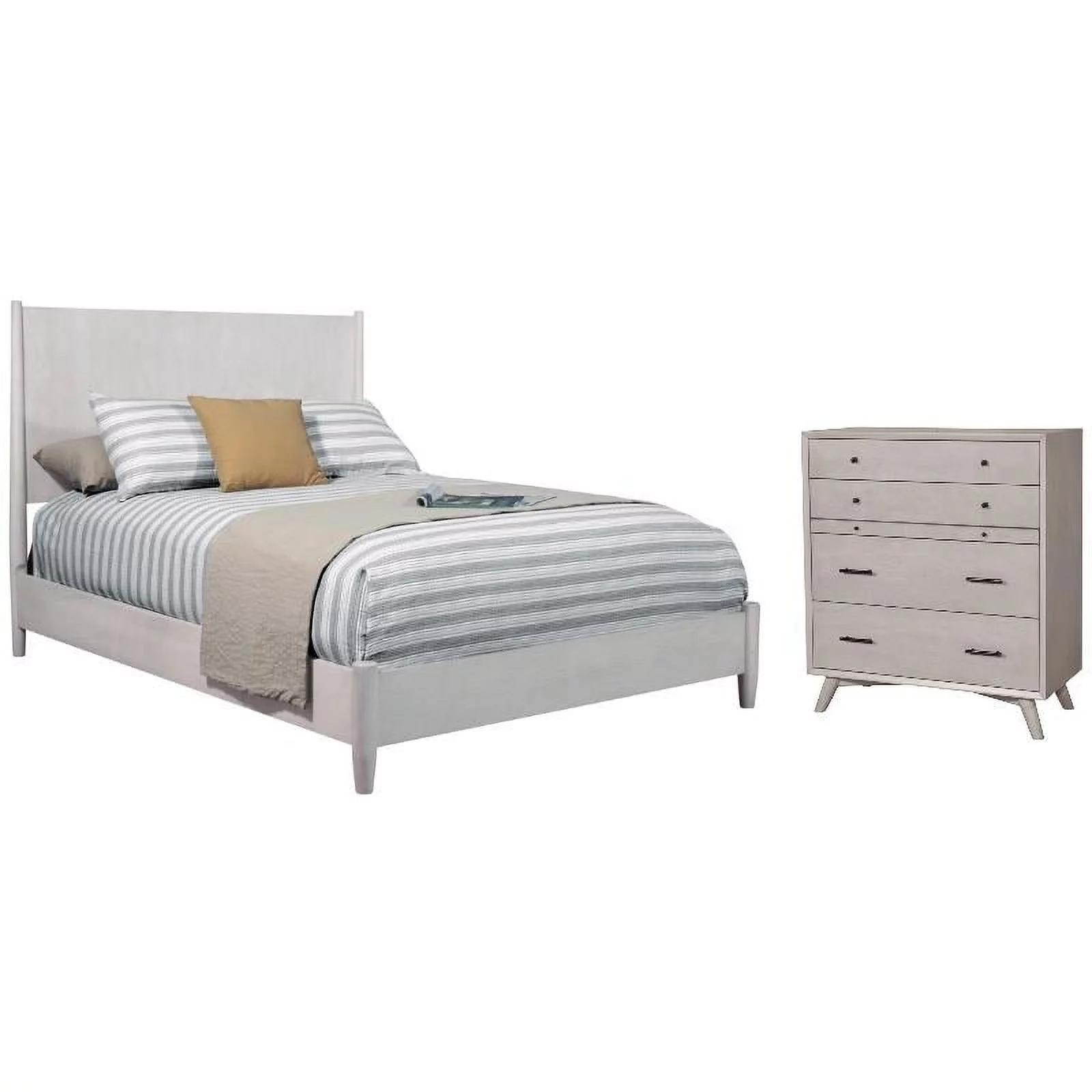 Home Square 2-Piece Set with Flynn California King Panel Bed & Accent Chest
