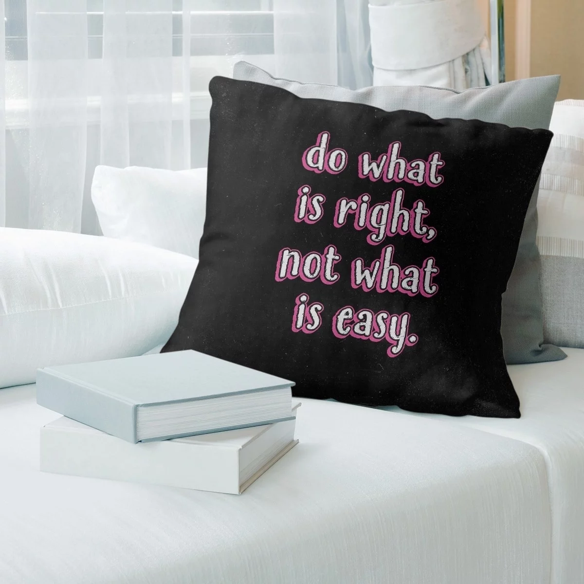 ArtVerse Quotes Do What is Right Quote Chalkboard Style Pillow-Faux Suede 20 x 20 Large