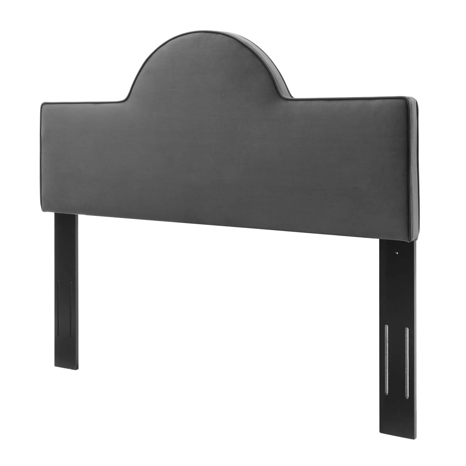 Headboard, Twin Size, Velvet, Dark Grey Gray, Modern Contemporary Urban Design, Bedroom Master Guest Suite