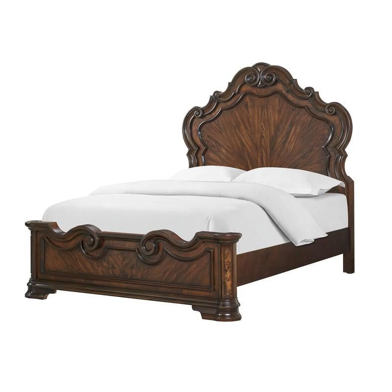 Royale Brown Cherry Queen Bed