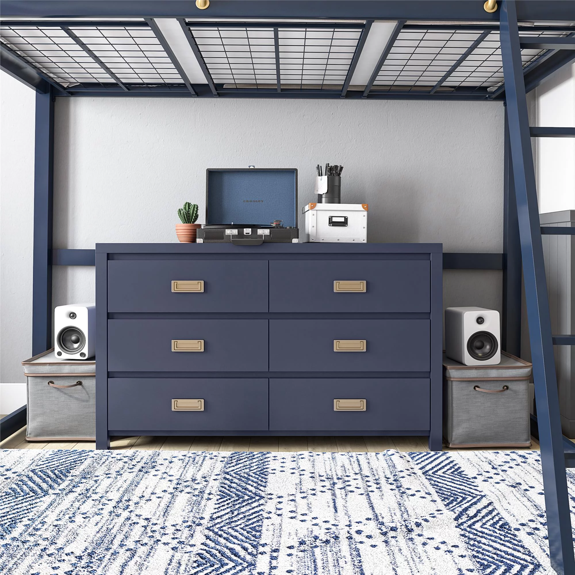 Little Seeds Monarch Hill Haven 6 Drawer Kids' Dresser, Navy