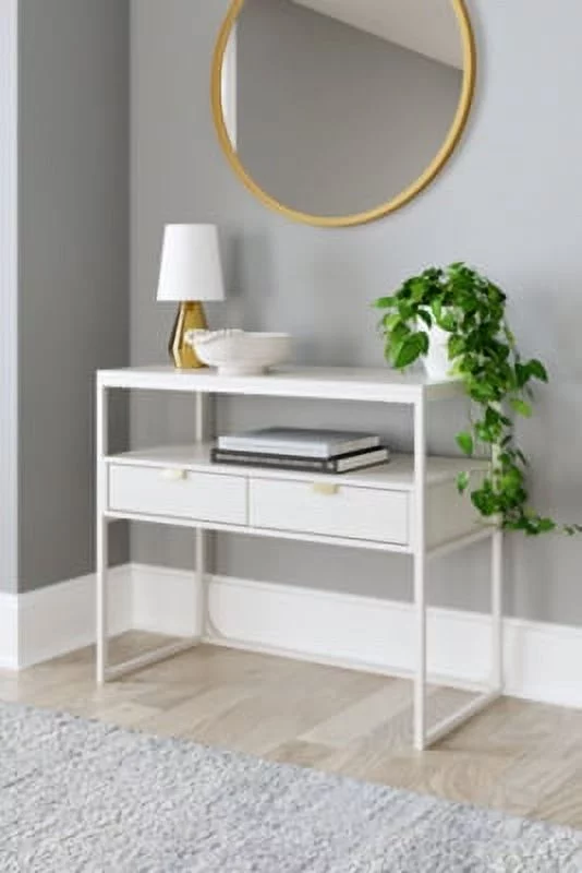 Signature Design by Ashley Contemporary Deznee Credenza White