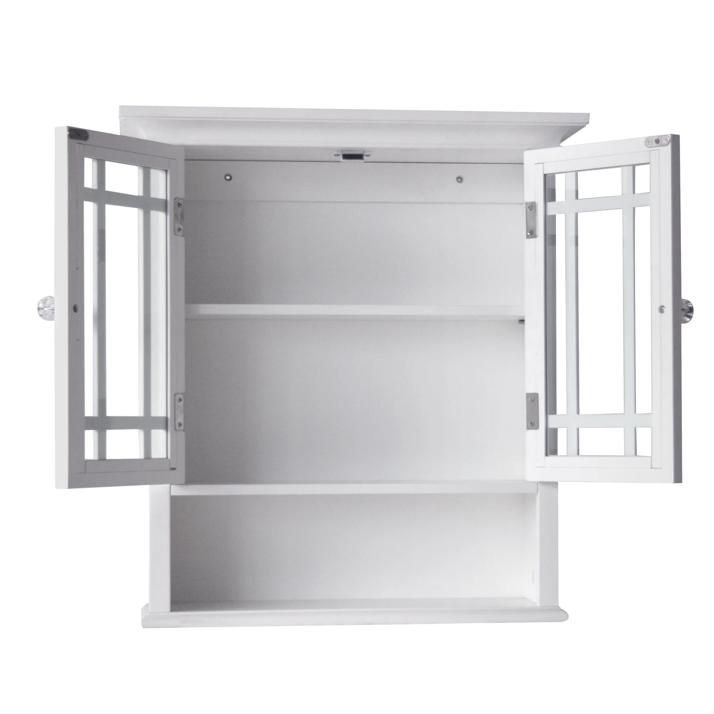 Heritage Wall Cabinet with Doors and Shelf, White