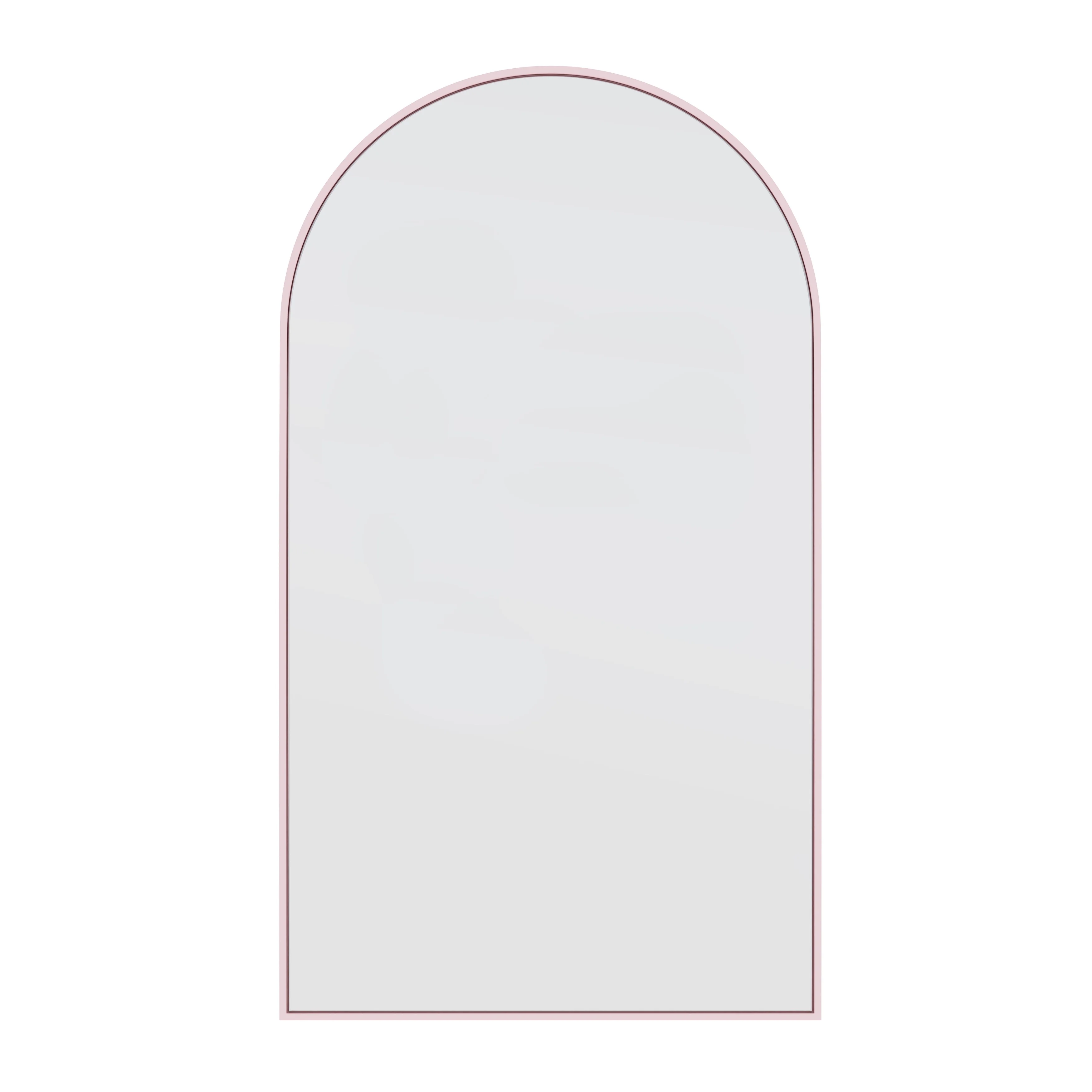Arch Leaner Dressing Stainless Steel Framed Any Room Vanity Wall Mirror in Black: 48