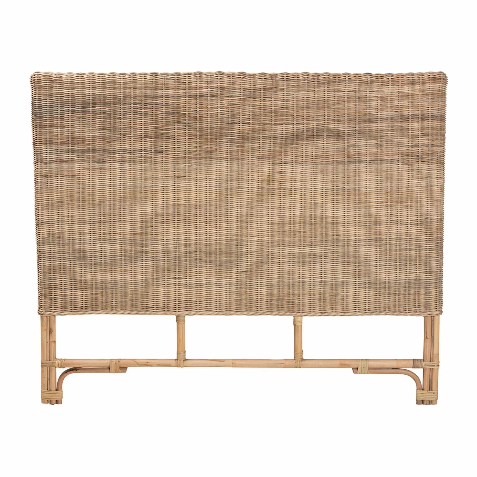 Baxton Studio Cantara Bohemian Natural Rattan Queen Size Standalone Headboard