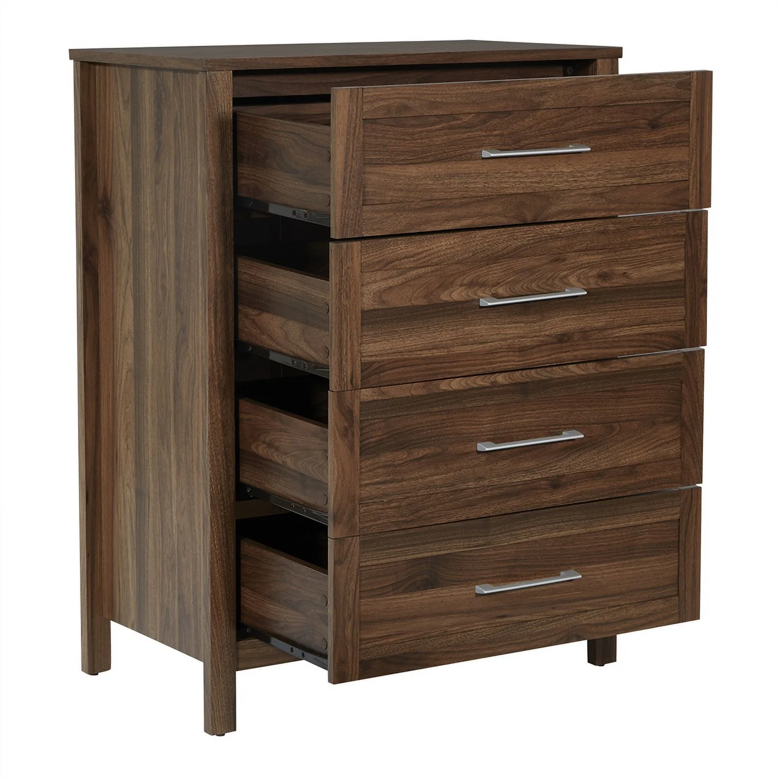 Stonebrook 4-Drawer Chest in Wood Classic Walnut Finish