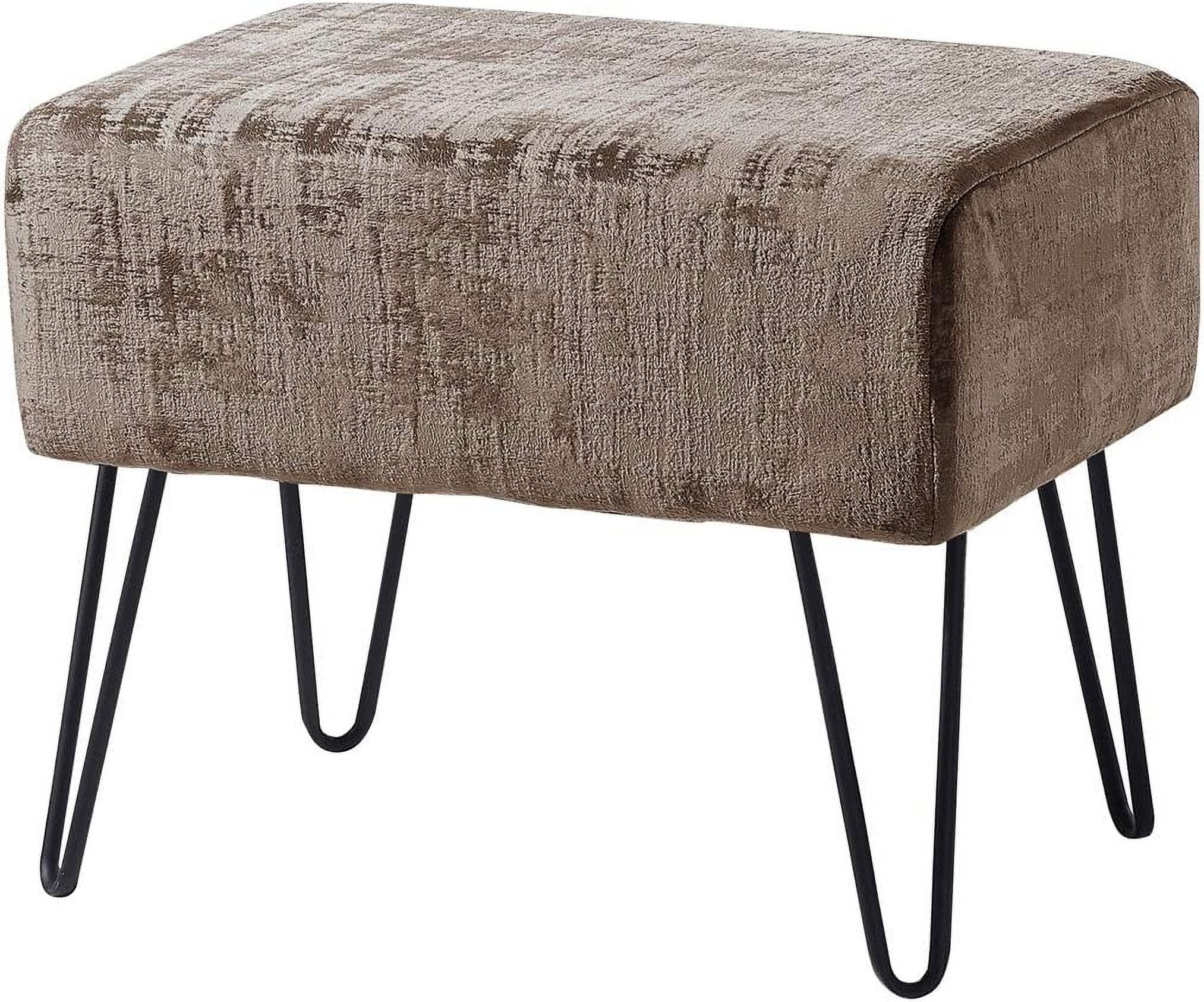 Textured Velvet Ottoman, 19