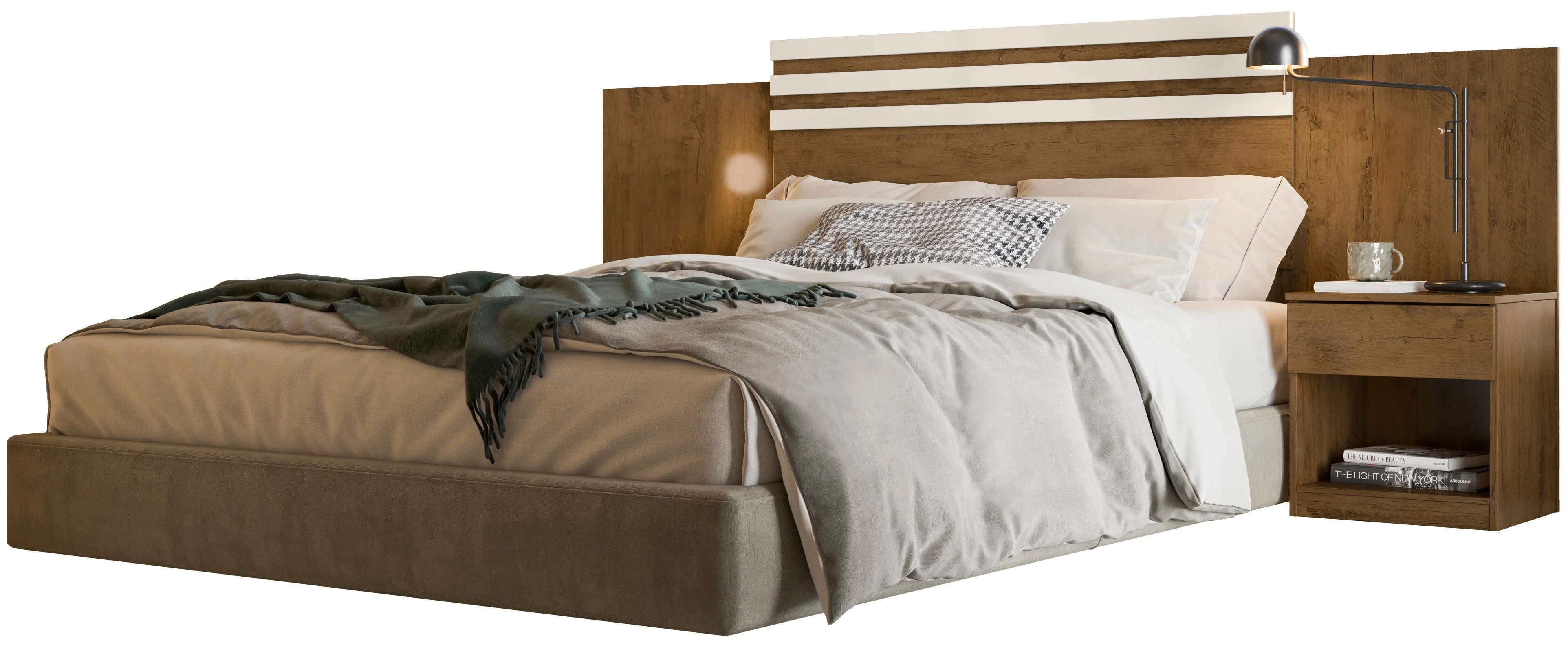 Headboard Dhara - Brown /Off White Flex