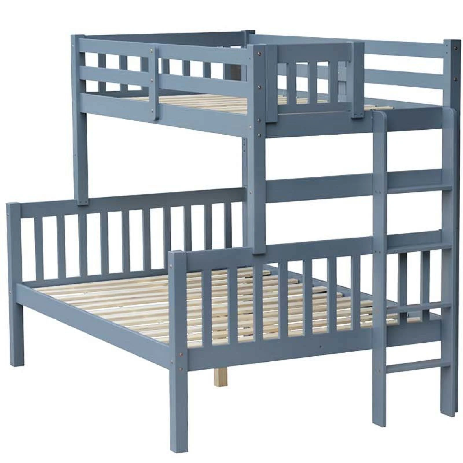 Delano Twin over Full End Ladder Bunk Bed Grey