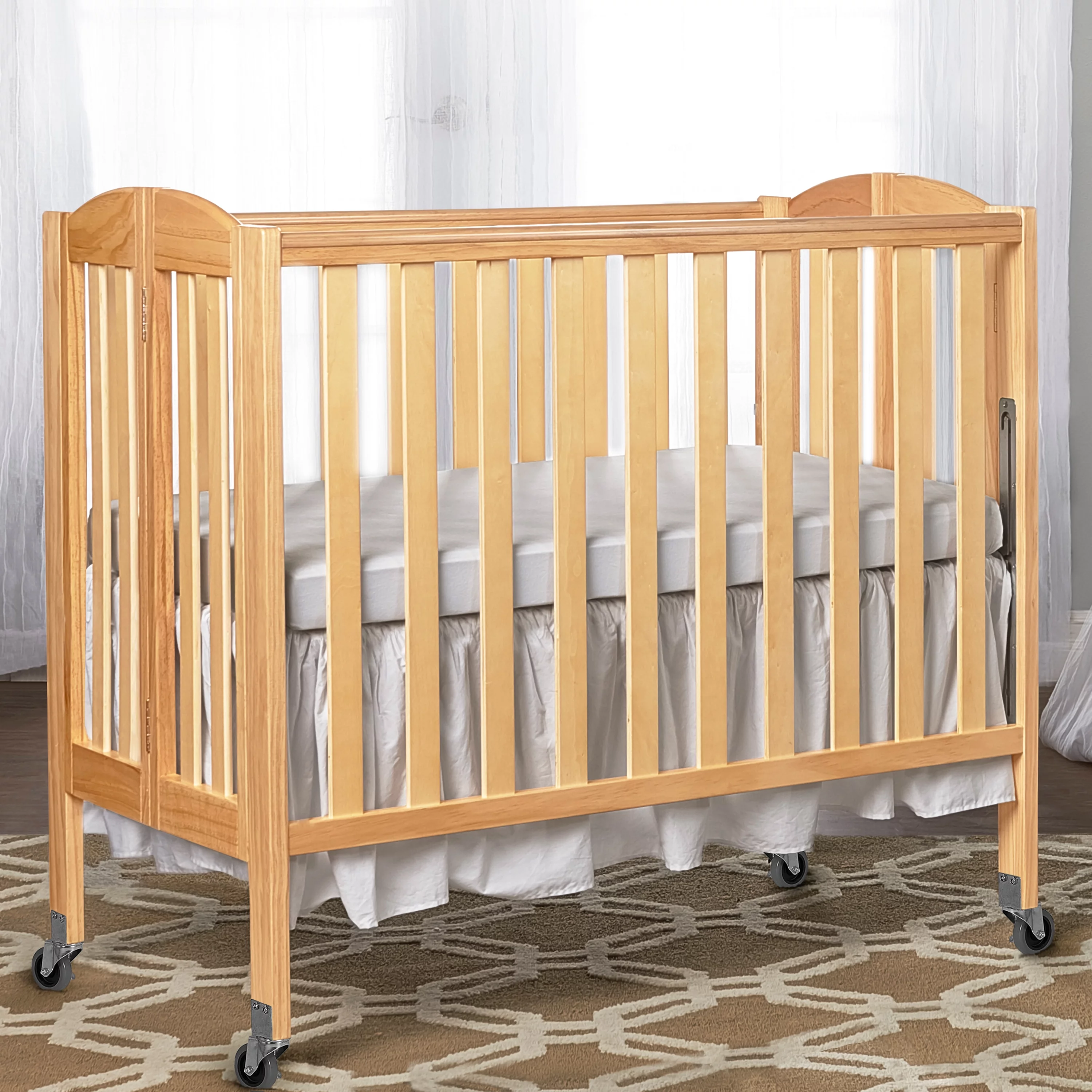 Dream On Me 3-in-1 Folding Portable Mini Crib, Natural