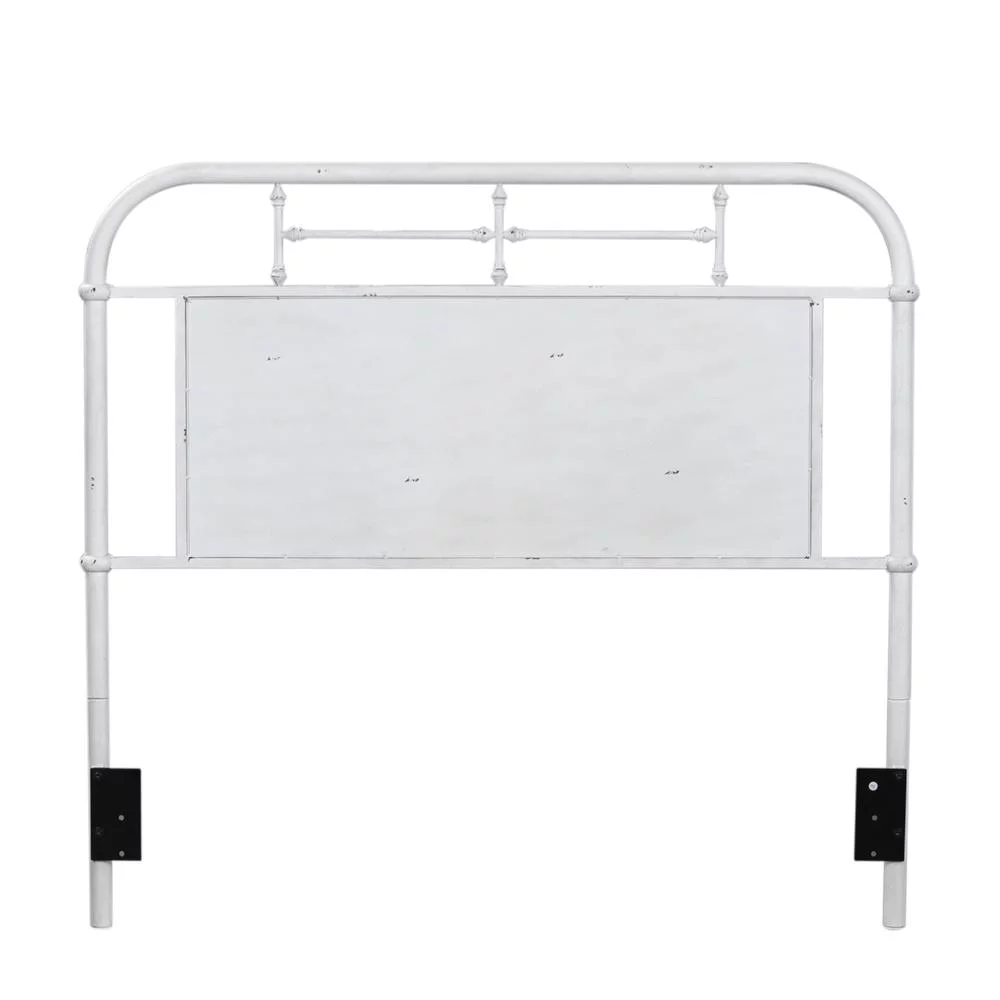 Liberty Furniture Vintage Series Queen Metal Headboard, W65 x D2 x H54, Antique White