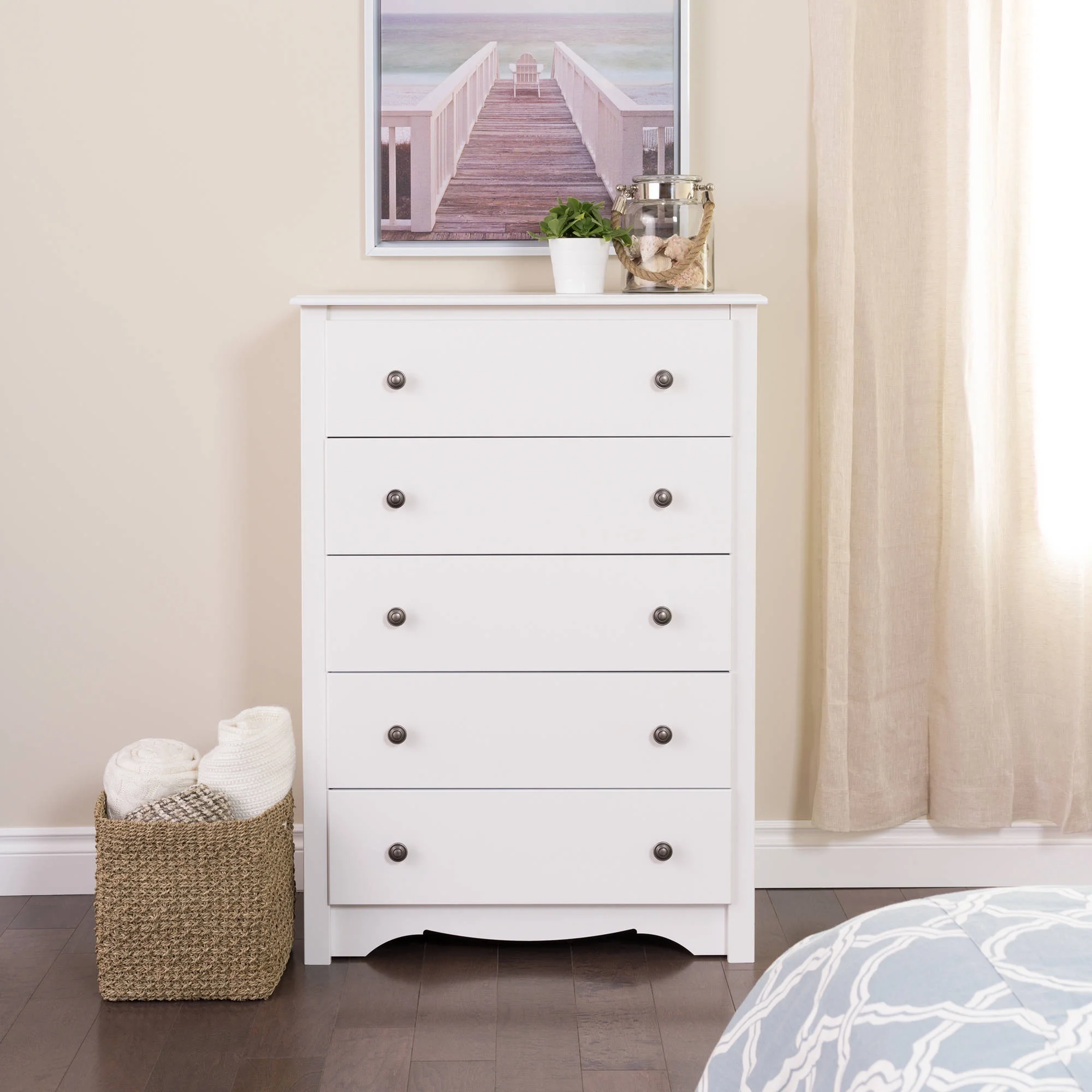 Prepac Sonoma Superior 5-Drawer Chest for Bedroom - Spacious and Stylish Chest of Drawers, Measuring 16