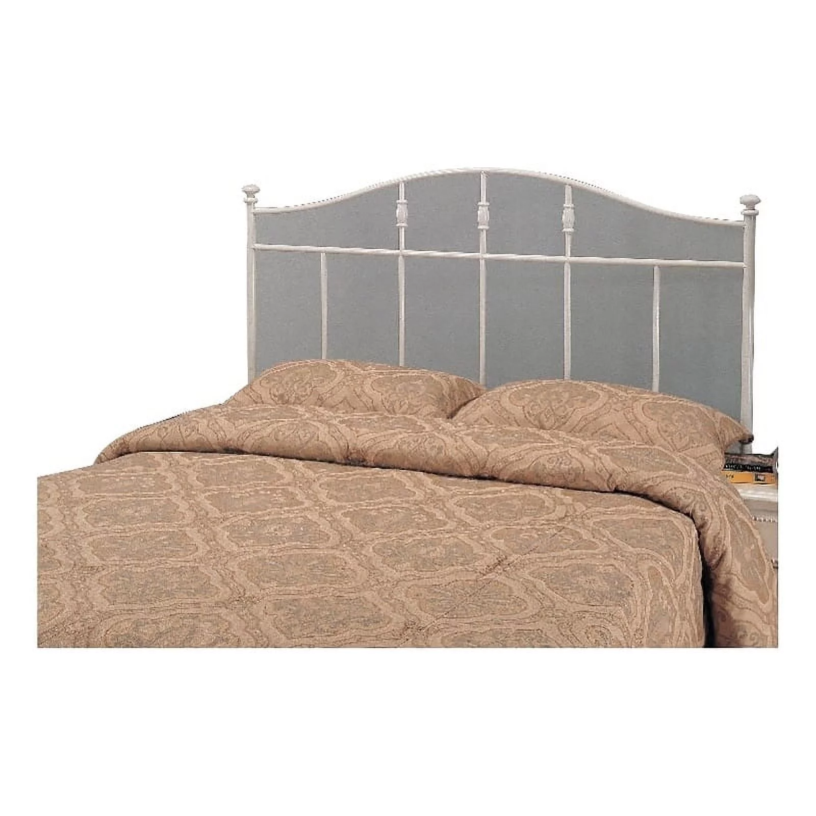 Bowery Hill Transitional Metal Full Queen Spindle Headboard in White