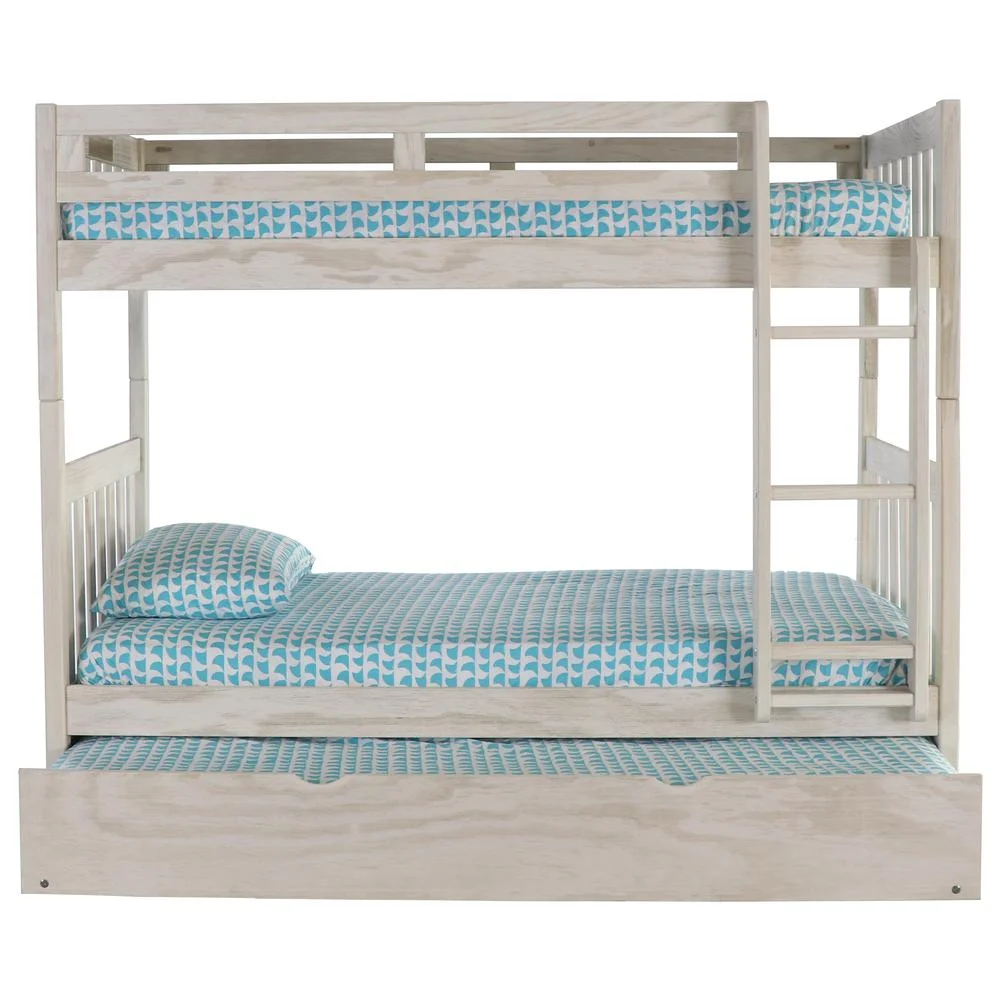 American Furniture Classics Solid Pine Twin/Twin Bunk Bed with Twin Trundle