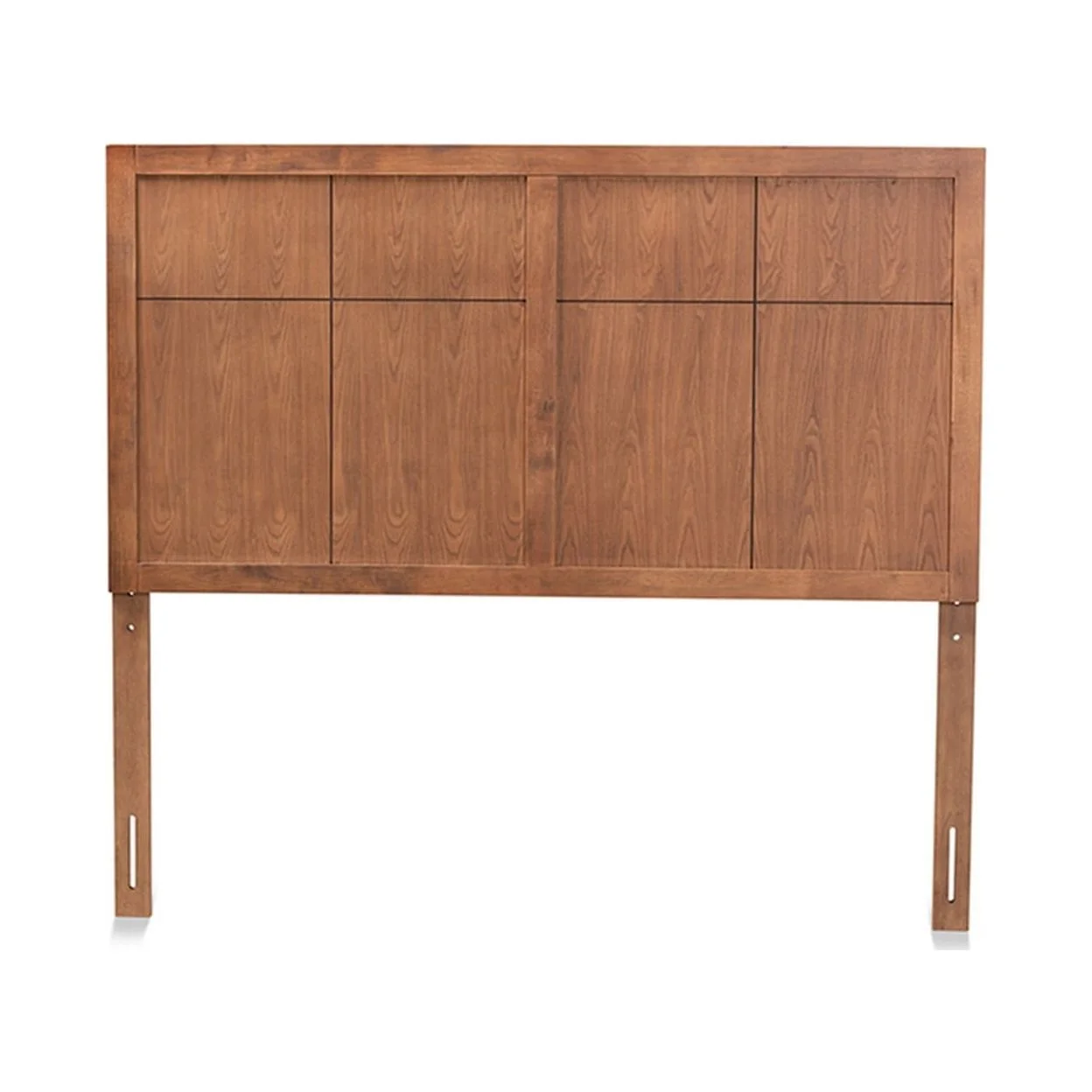 Monroe Modern Transitional and Rustic Ash Walnut Finished Wood Full Size Headboard