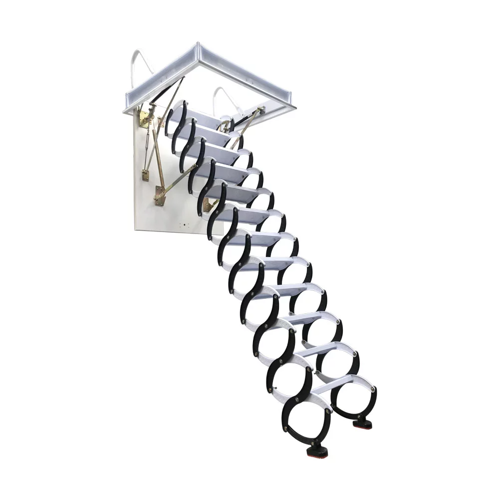 INTSUPERMAI Ceiling Pull Down Folding Loft Stairs Attic Telescoping Ladder Carbon Steel