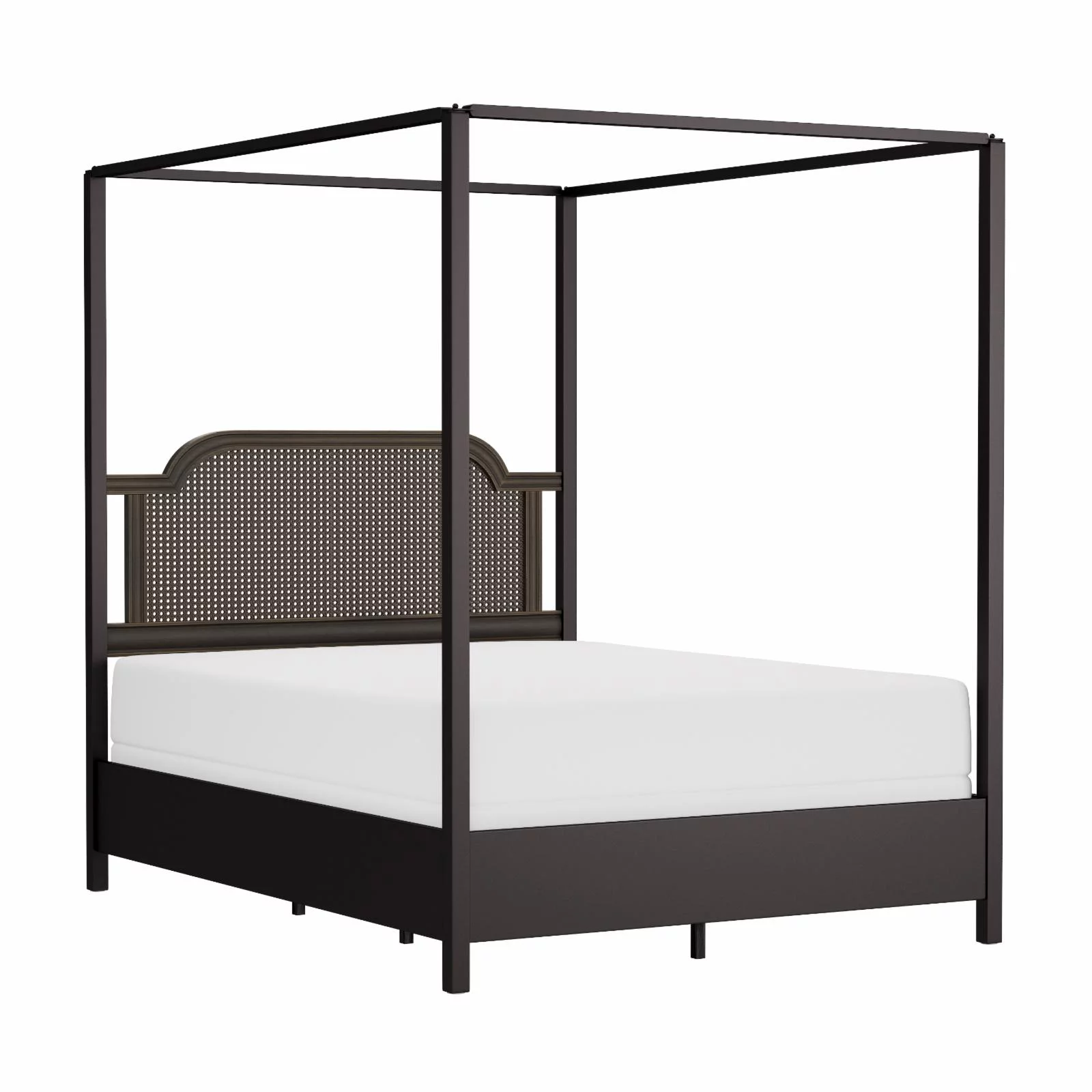 Hillsdale Melanie Coastal Metal/Wood King Canopy Bed in Bronze