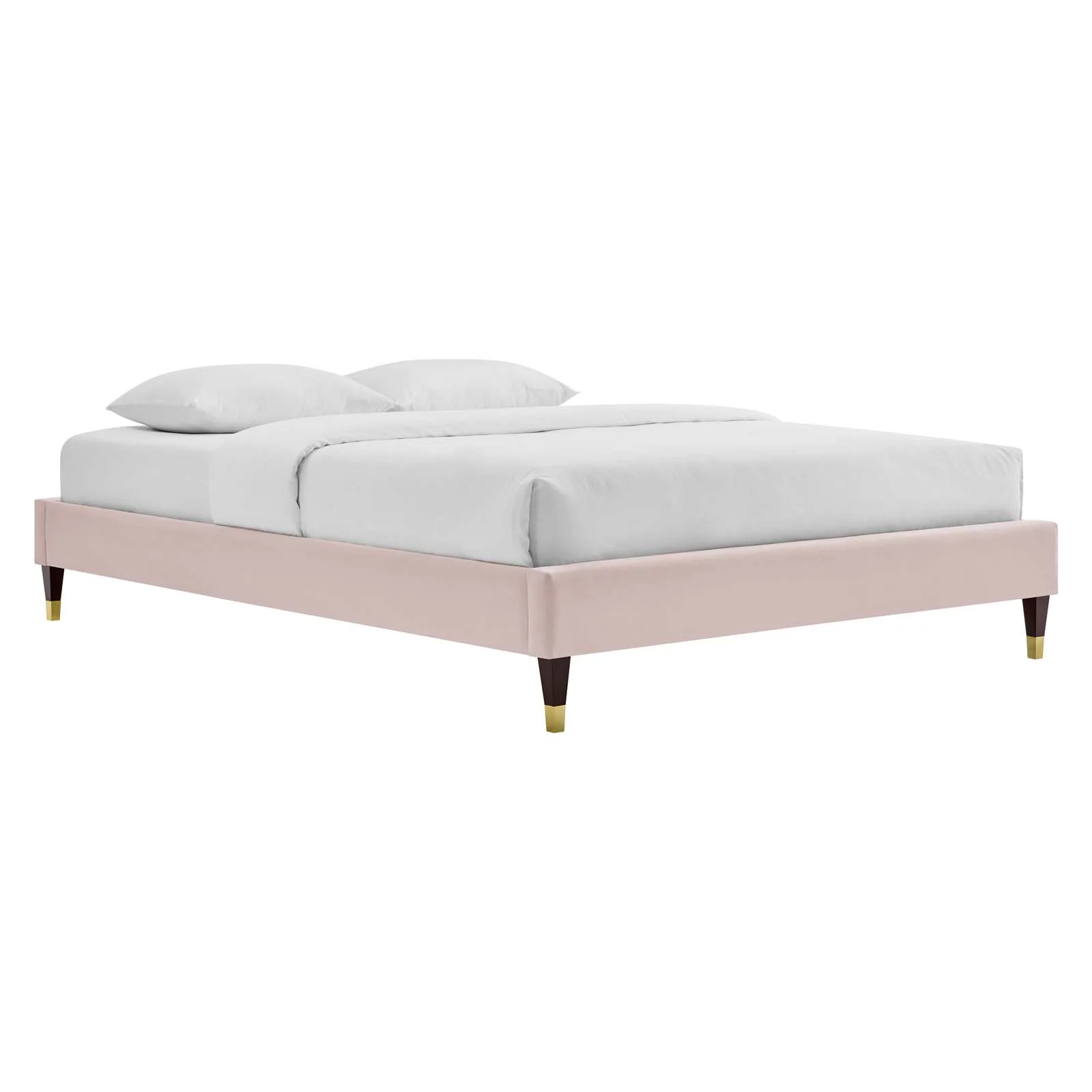 Harlow King Performance Velvet Platform Bed Frame-MOD-6271