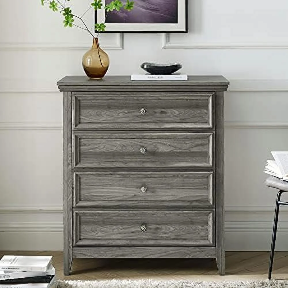 HBBOOMLIFE White Dresser 5 Chest Drawer Dresser for Bedroom Modern Nightstand Large Capacity Wood Cabinet for Bedroom Nursery Living Room Closets Hallway