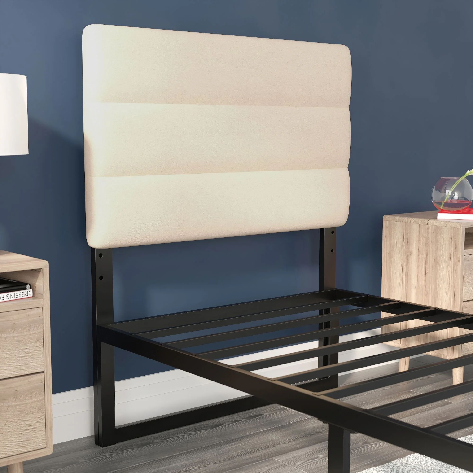 Flash Furniture Universal Fit Tufted Upholstered Headboard Cream - Twin