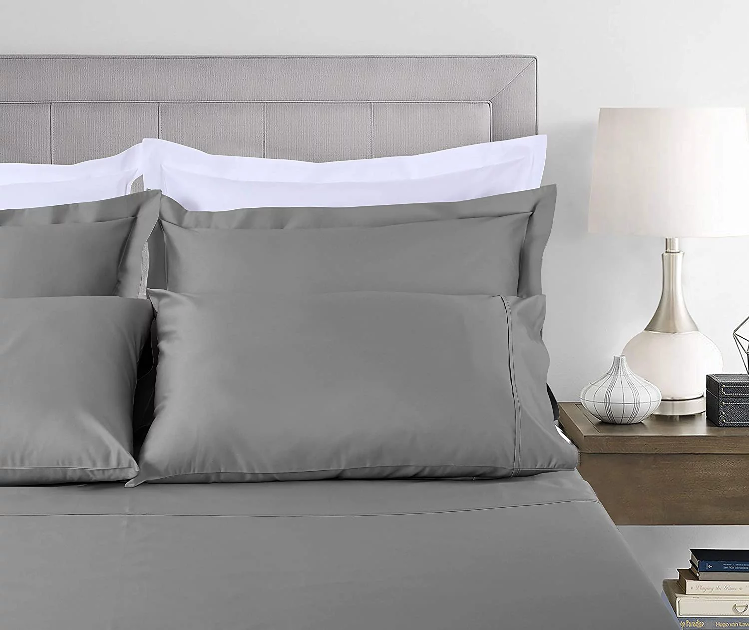 Perfect Threadmill 100% USA Supima Cotton Sheets  King Size Sheets  1000 Thread Count  Luxury 4 Piece Bed Sheets Set  Hotel Quality Sateen Weave  Hotel White Sheets with Elasticized Deep