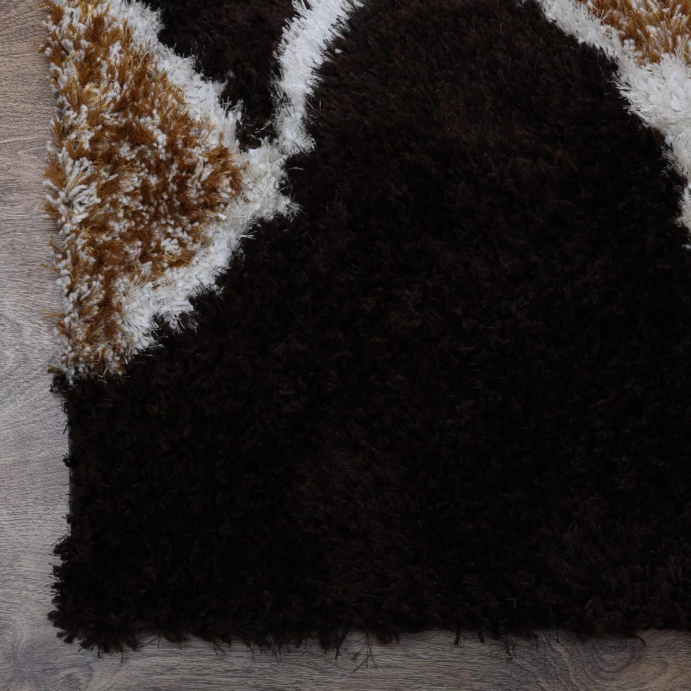 RUGSOTIC CARPETS HAND TUFTED SHAG POLYESTER ECO-FRIENDLY AREA RUGS - 8'x10', Rectangle, Multicolor, Plain Solid Design, High Pile Thick Handmade Anti Skid Area Rugs for Living Room, Bed Room K00111