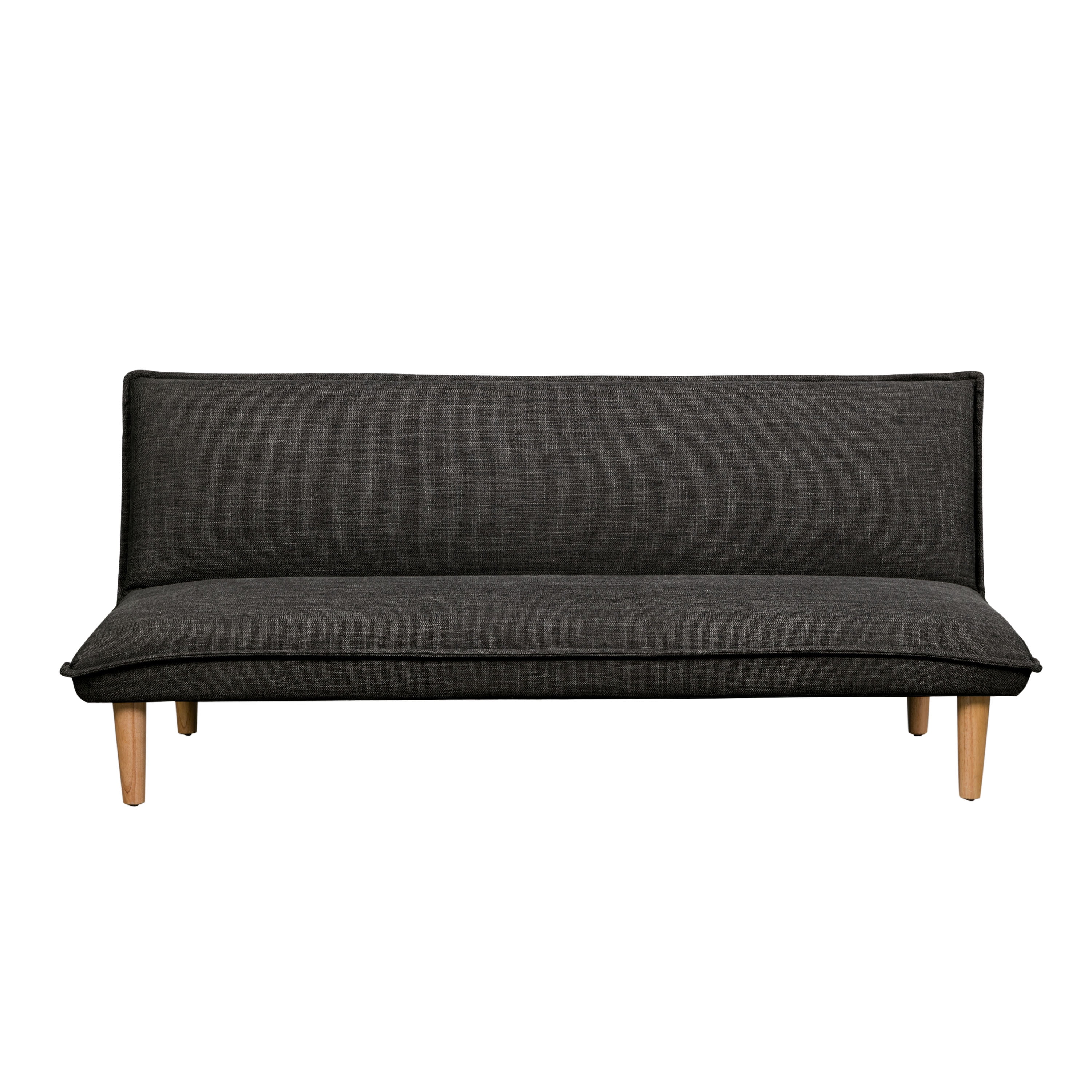 Serta Poland Modern Style Convertible Sofa, Black Fabric
