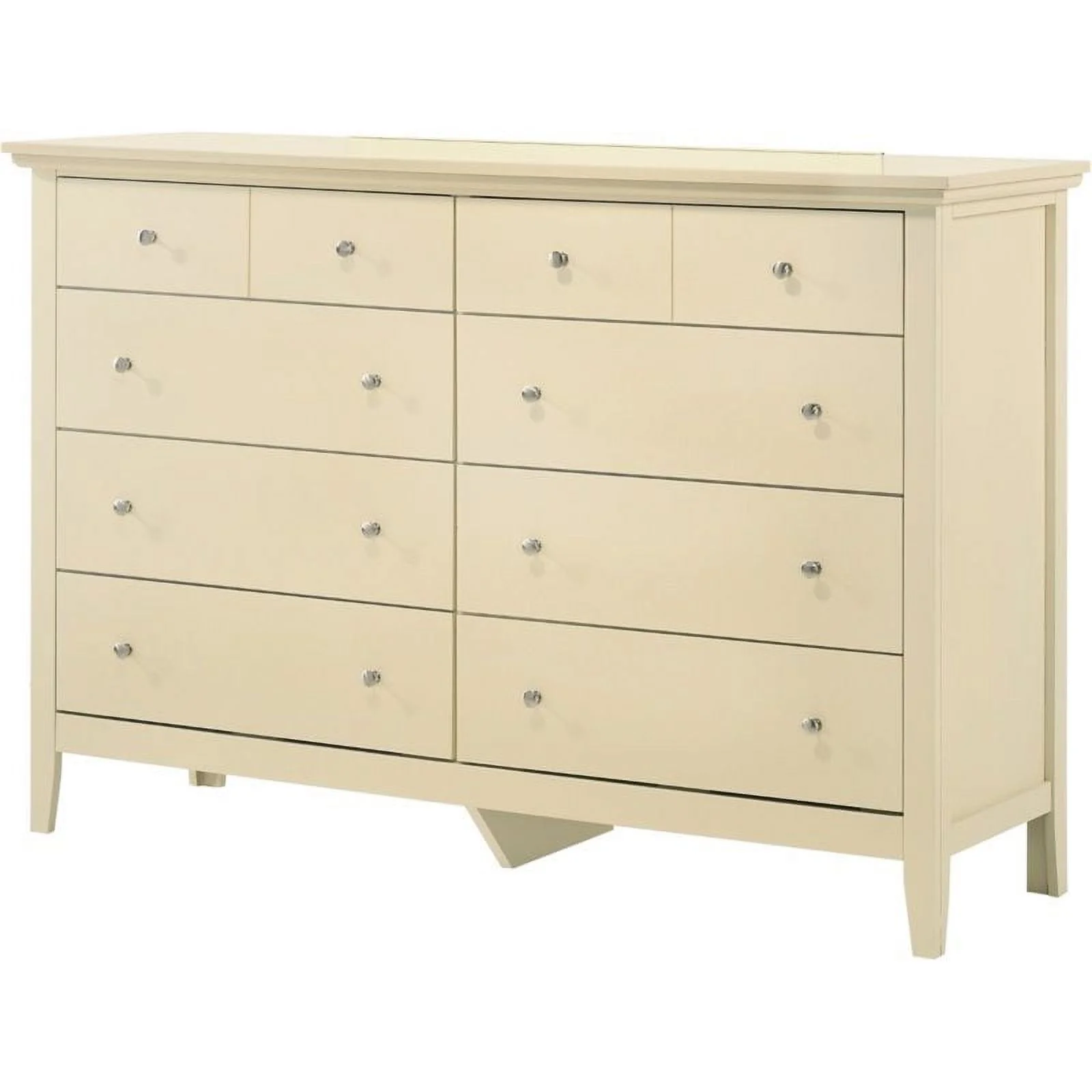 Home Square 2-Piece Set with 8-Drawer Dresser and 3-Drawer Nightstand in Beige