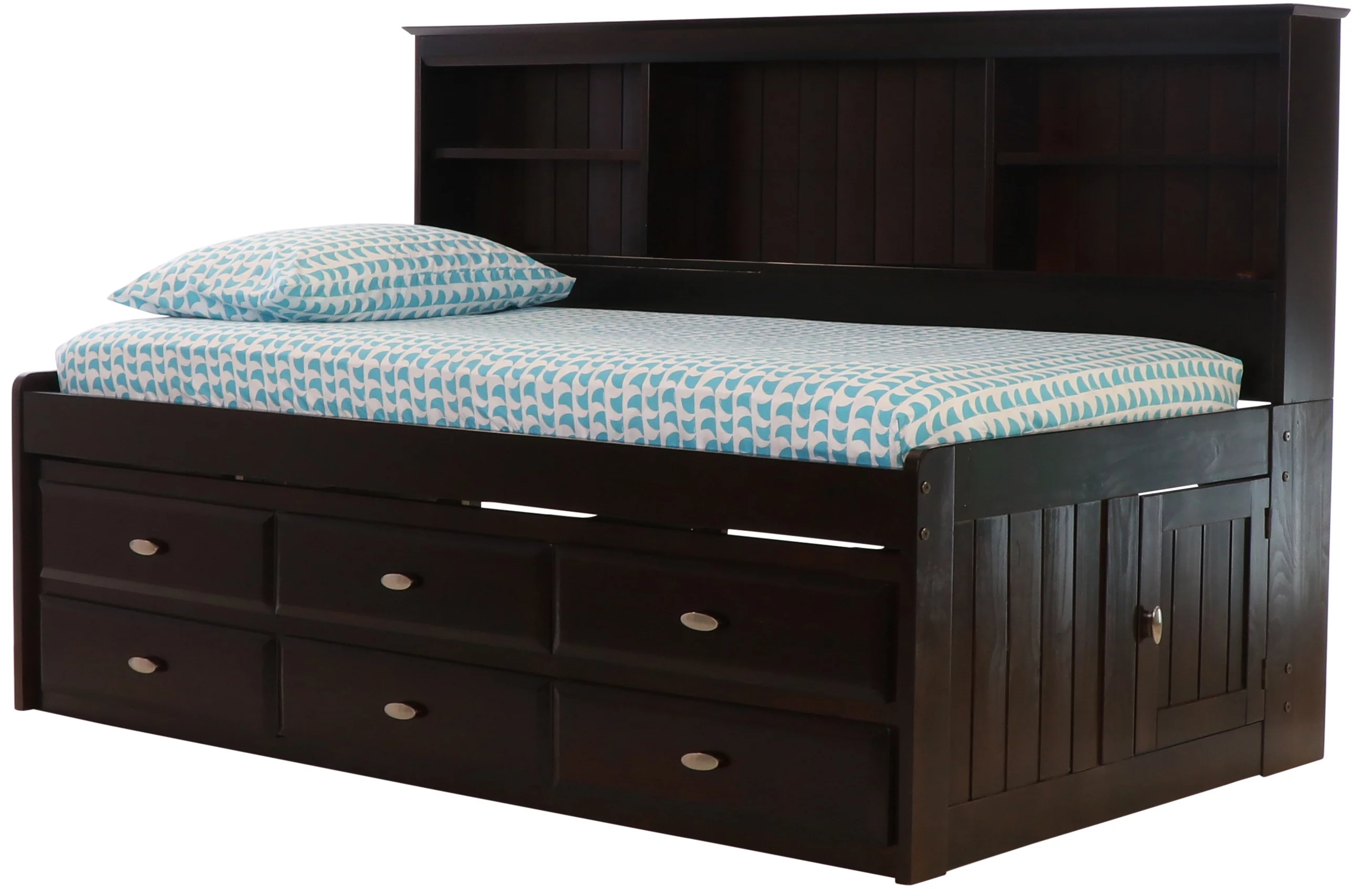 Discovery World Furniture Twin Daybed with 6 Drawers in Espresso
