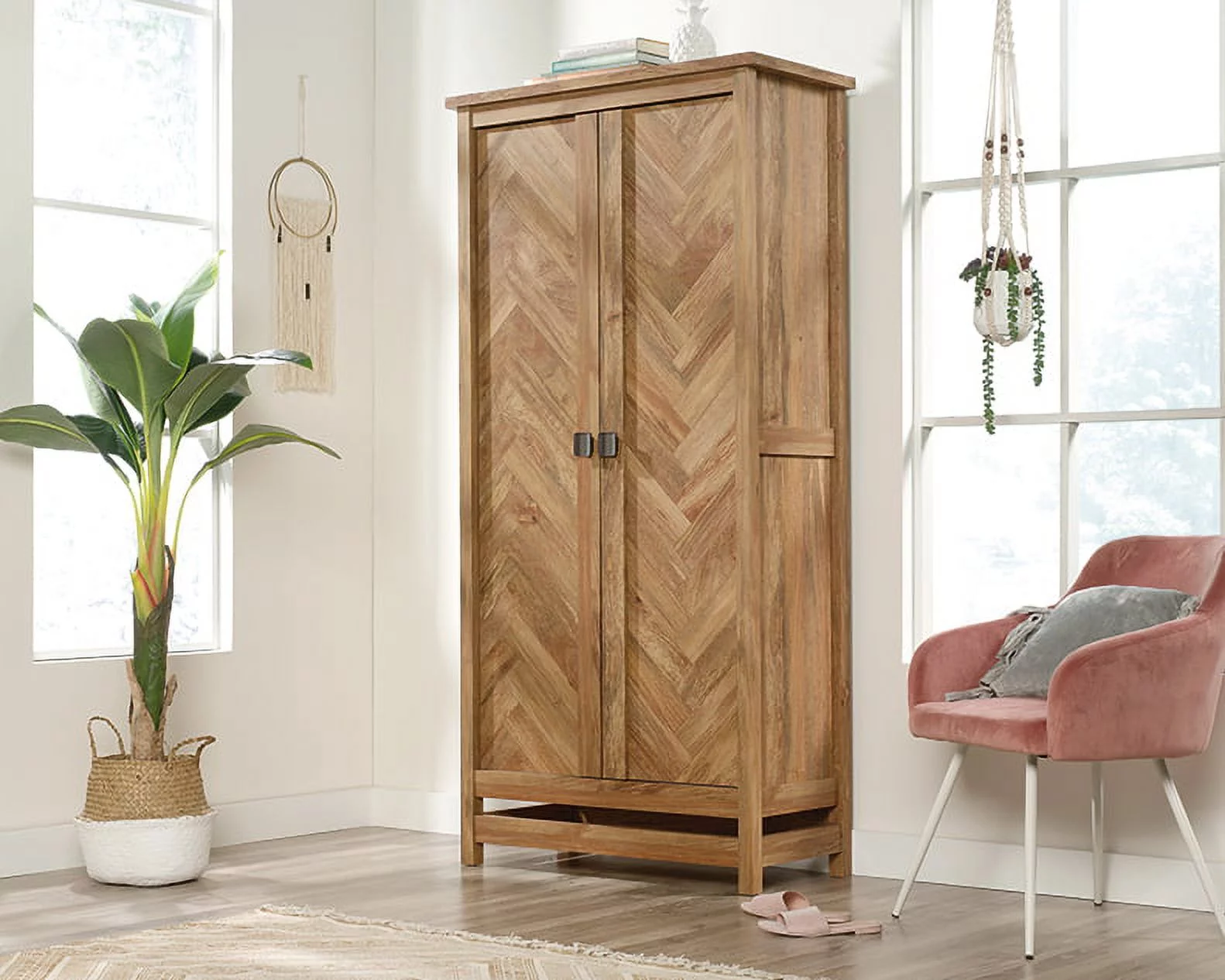 Sauder Cannery Bridge Collection Storage Cabinet Room Organization