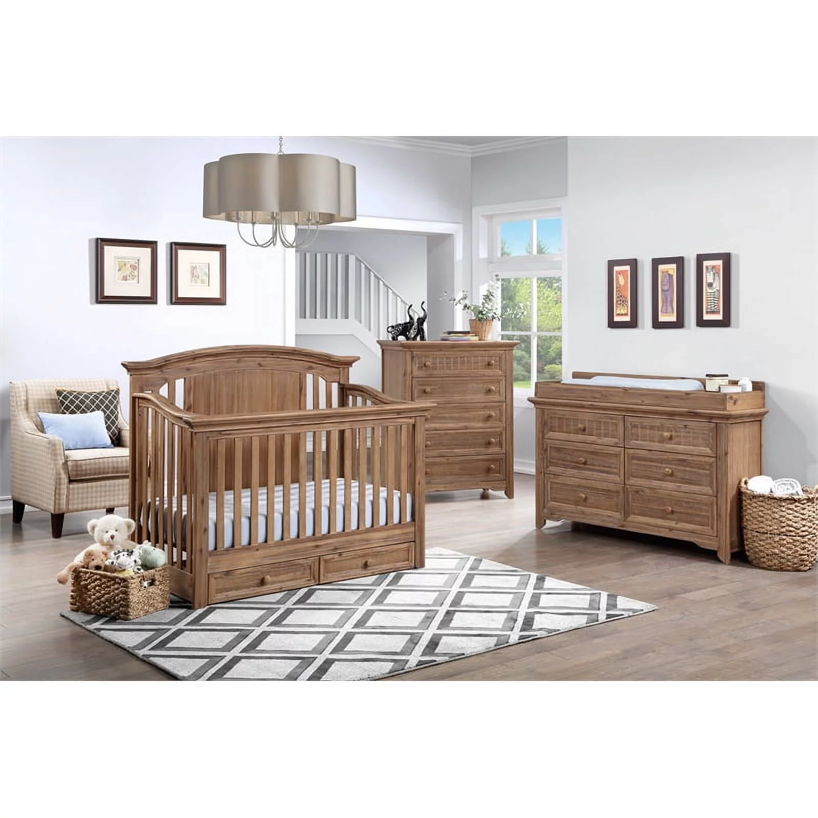 Suite Bebe Winchester 5-Drawer Traditional Wood Chest in Biscotti