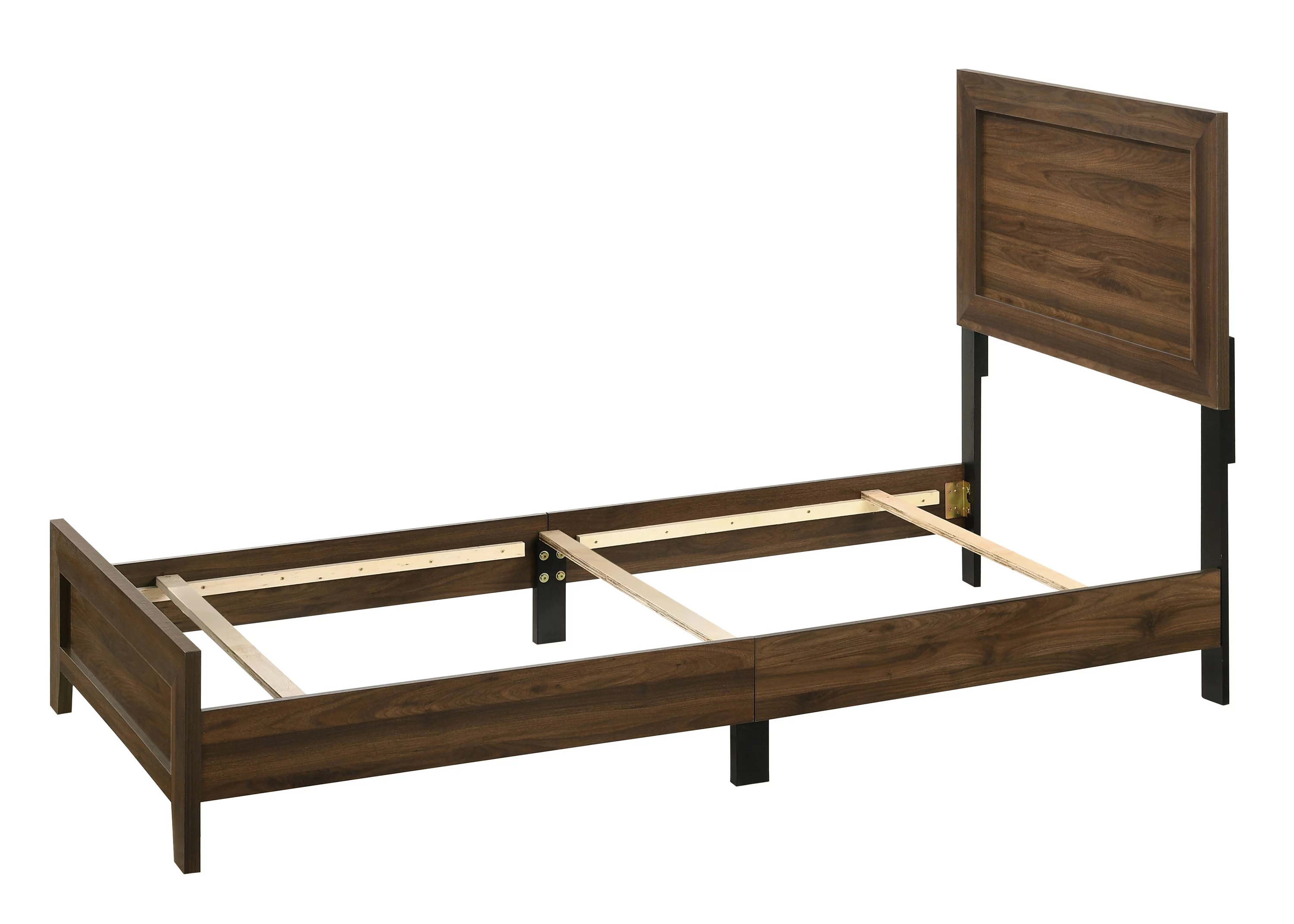 Contemporary 1Pc Twin Size Panel Youth Bed Wooden Home Bedroom Furniture Brown Cherry Finish