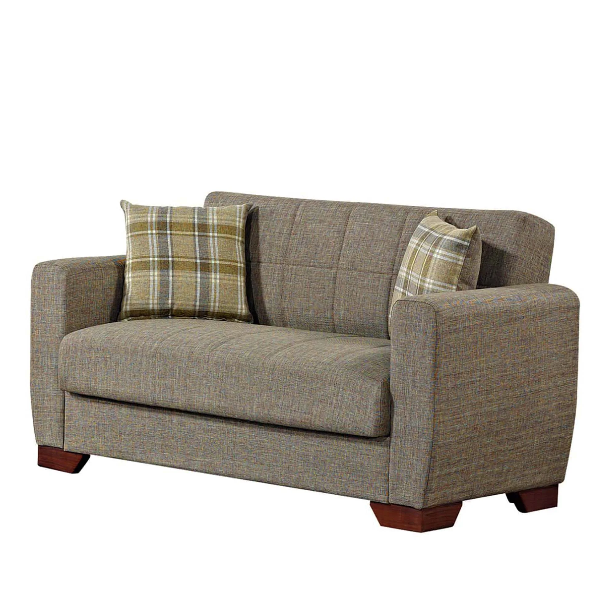Ottomanson Haven Sleeper Loveseat, Brown Chenille