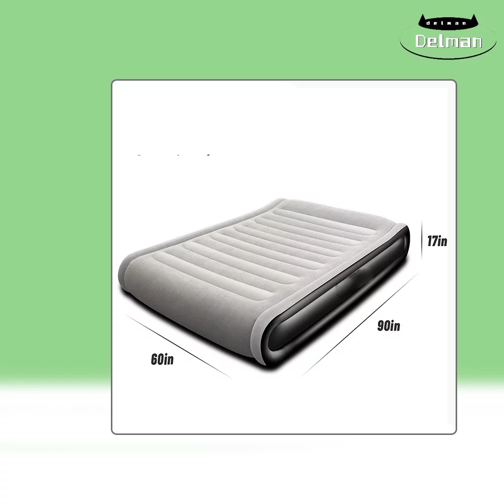 Corduroy Queen Air Mattress with Built in Pump